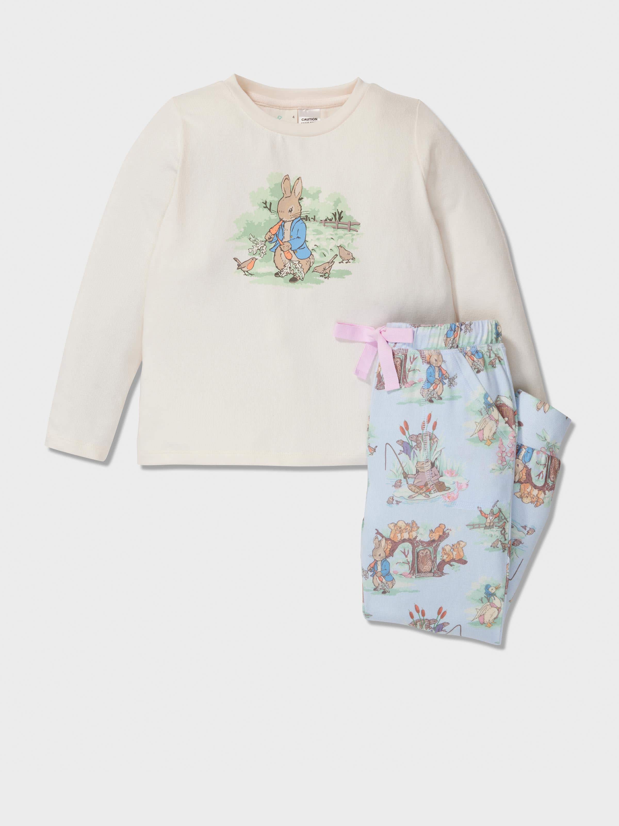 Jnr Girls Peter Rabbit Plush Pj Set