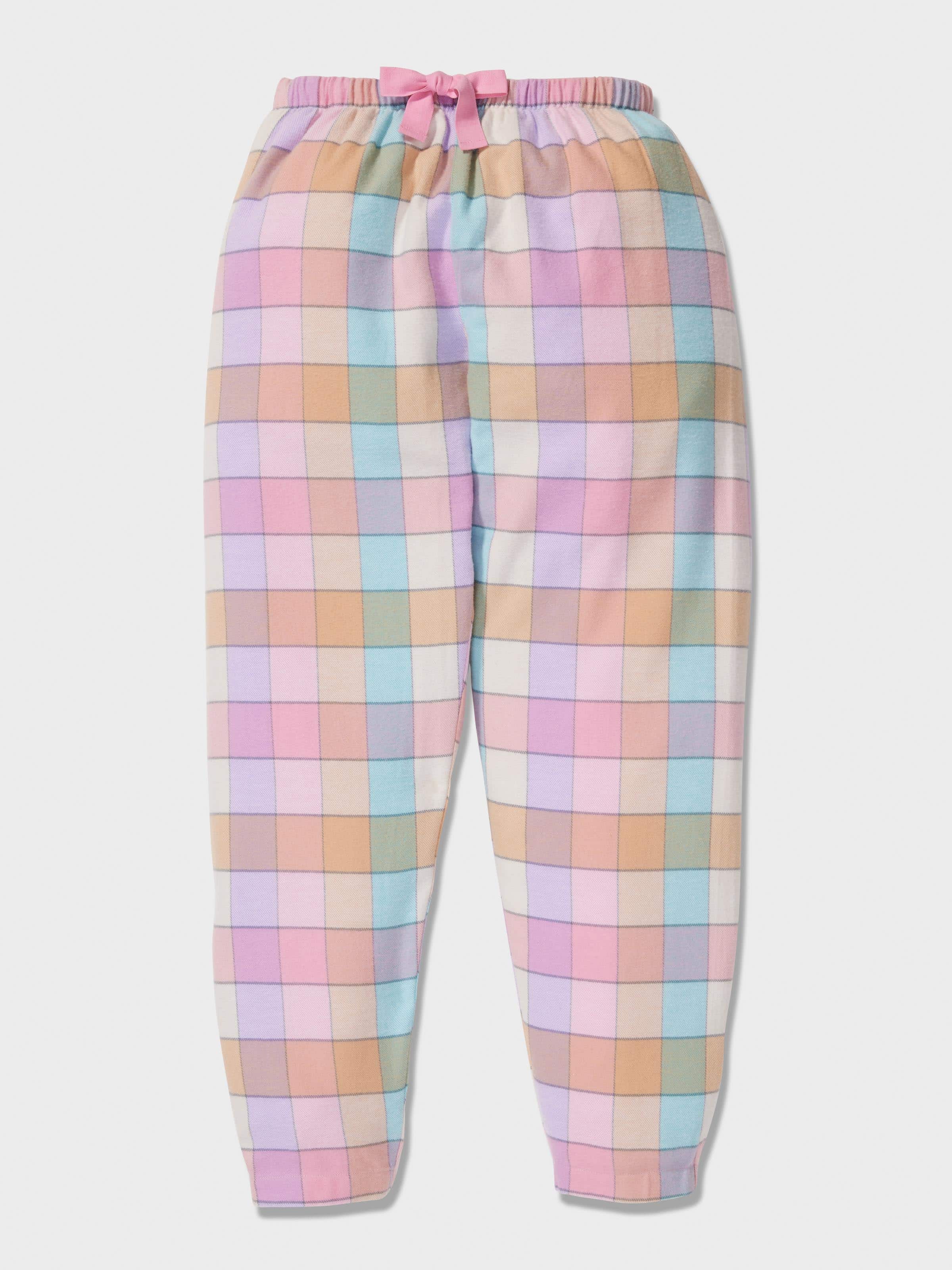 Girls Colourful Check Classic Pj Set