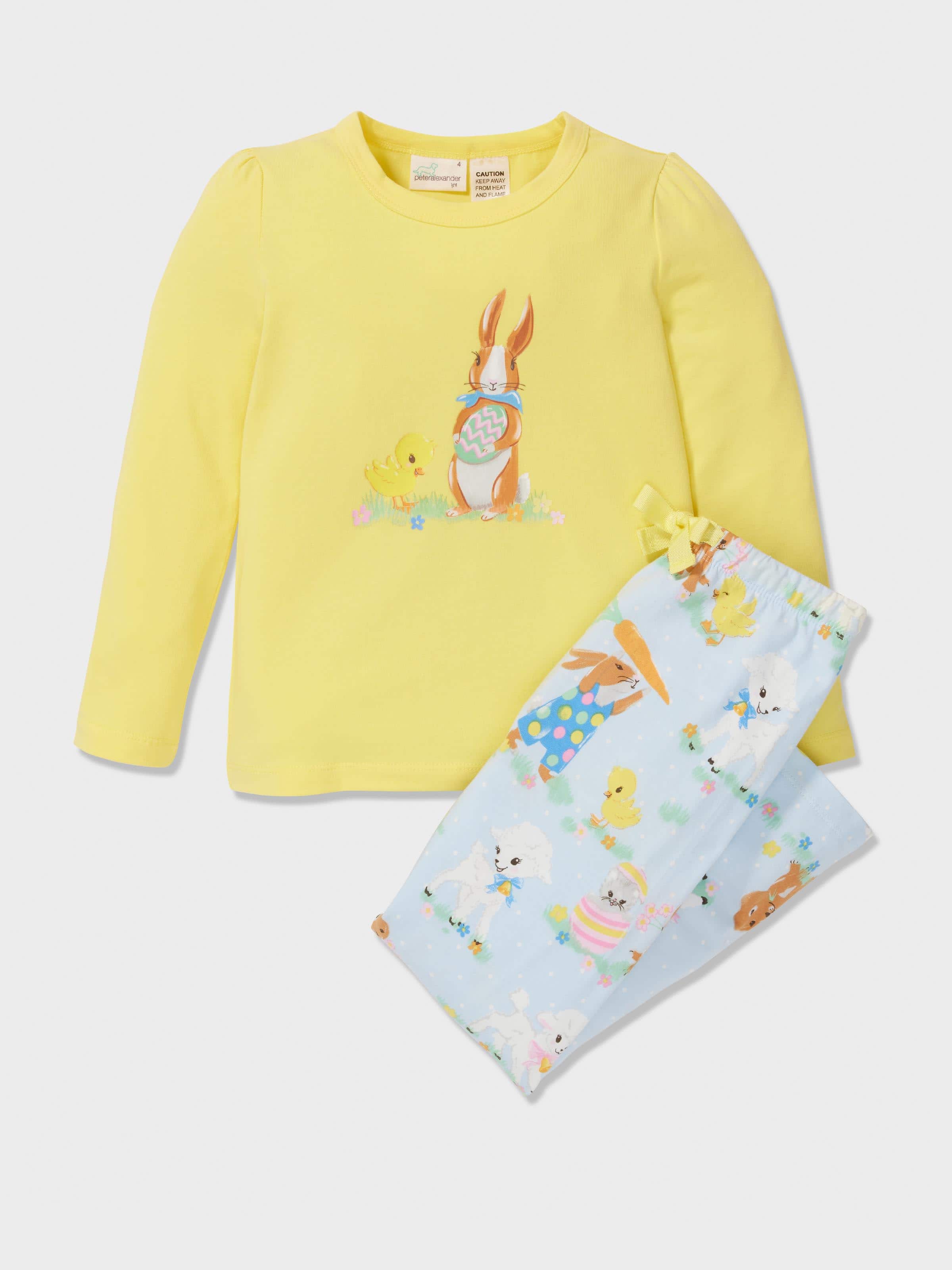 Girls Easter Print Pj Set