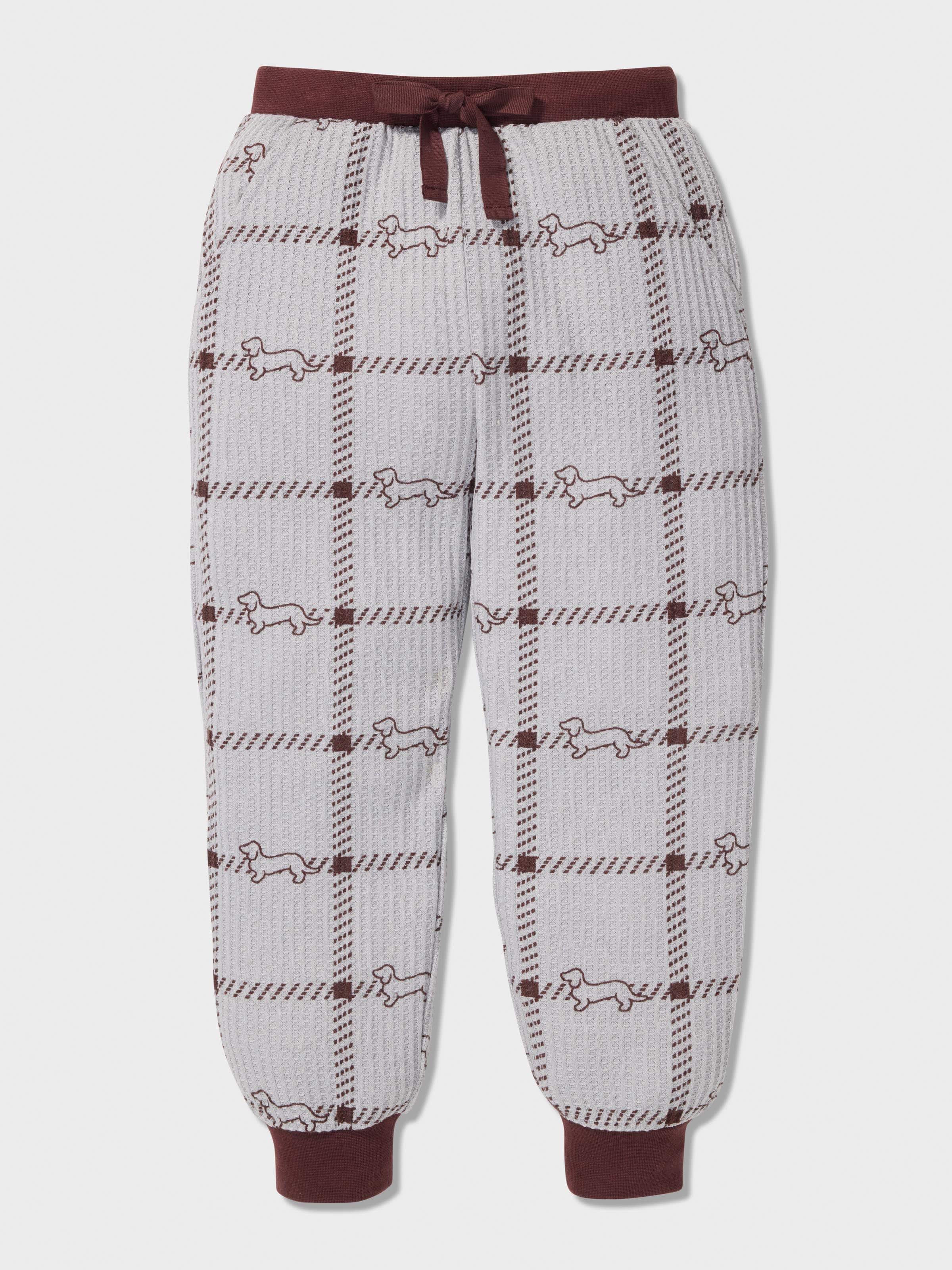 Jnr Boys Waffle Check Pj Set