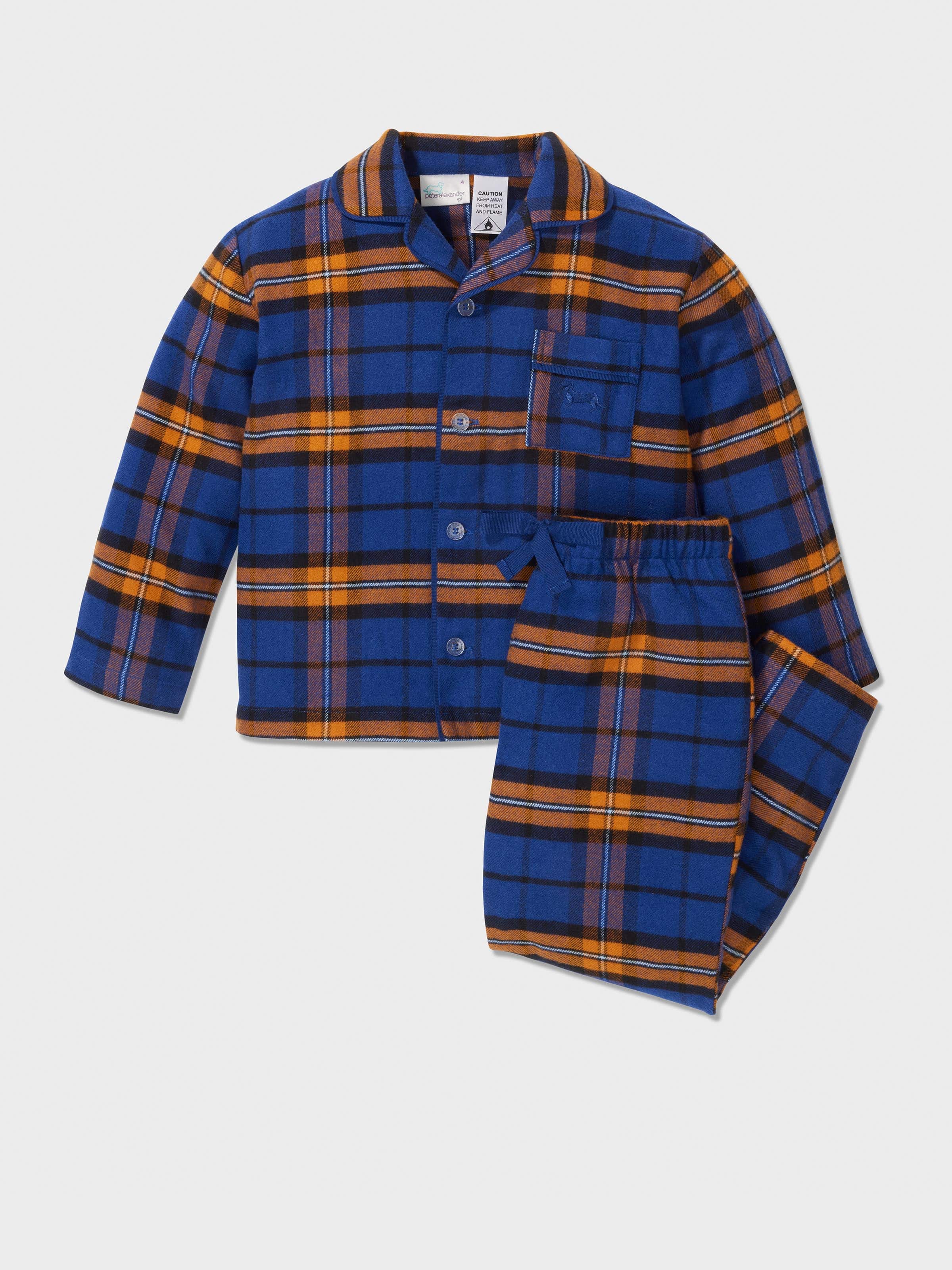 Jnr Boys Check Flannel Pj Set