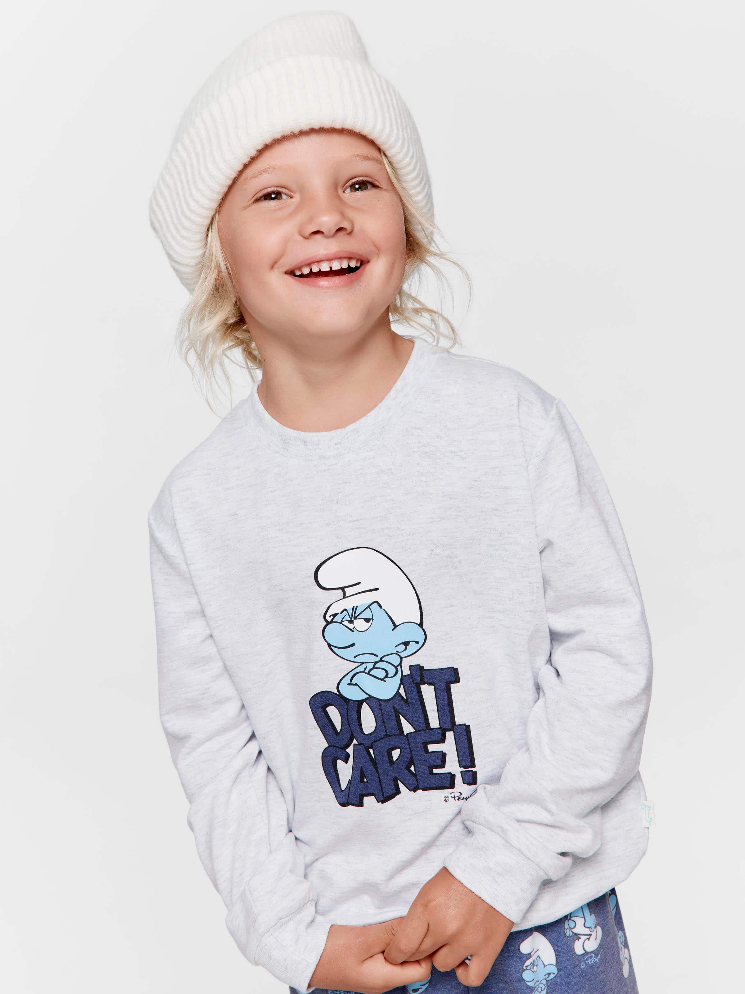 Jnr Boys Grouchy Smurf Pj Set