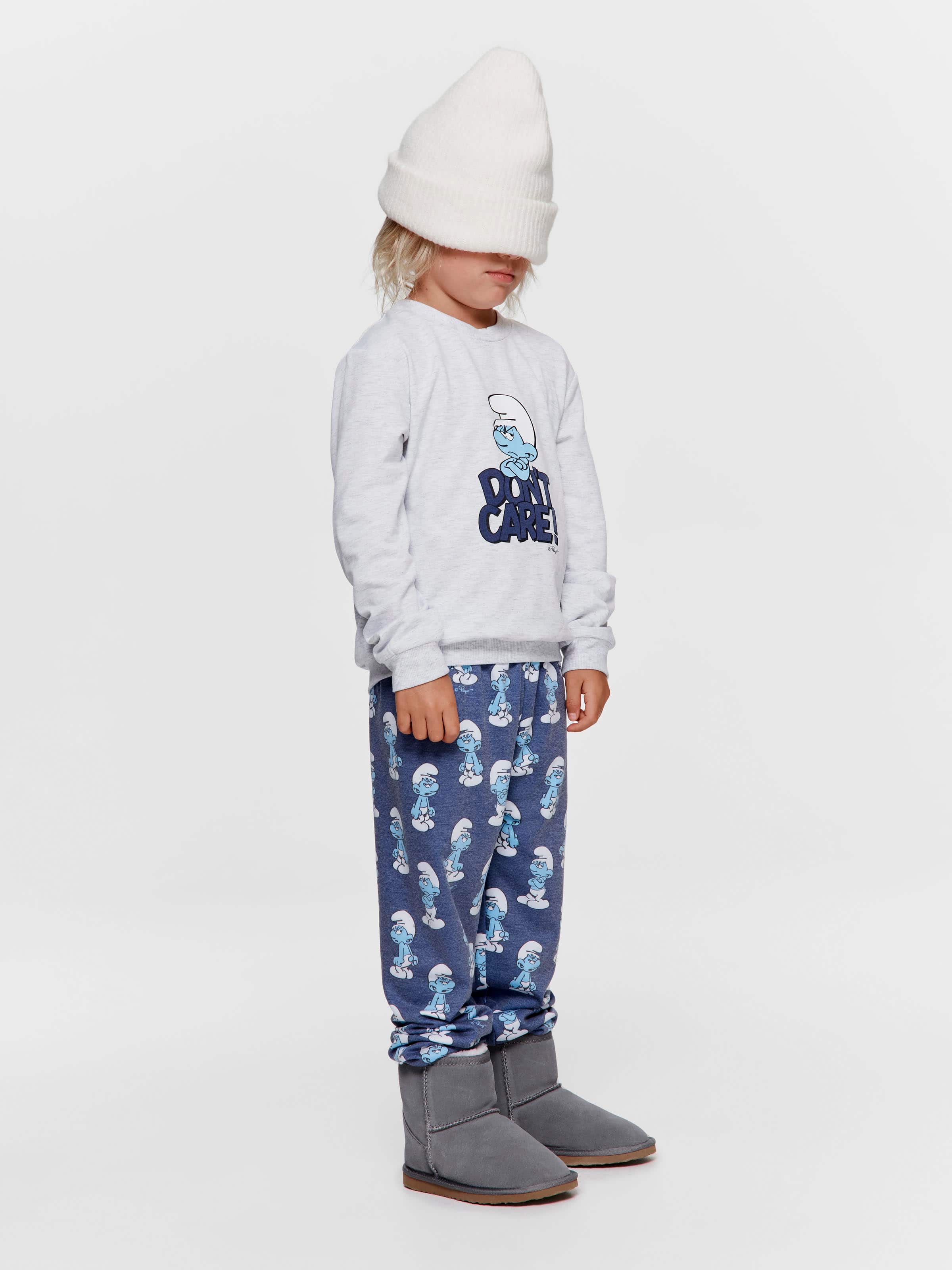 Jnr Boys Grouchy Smurf Pj Set