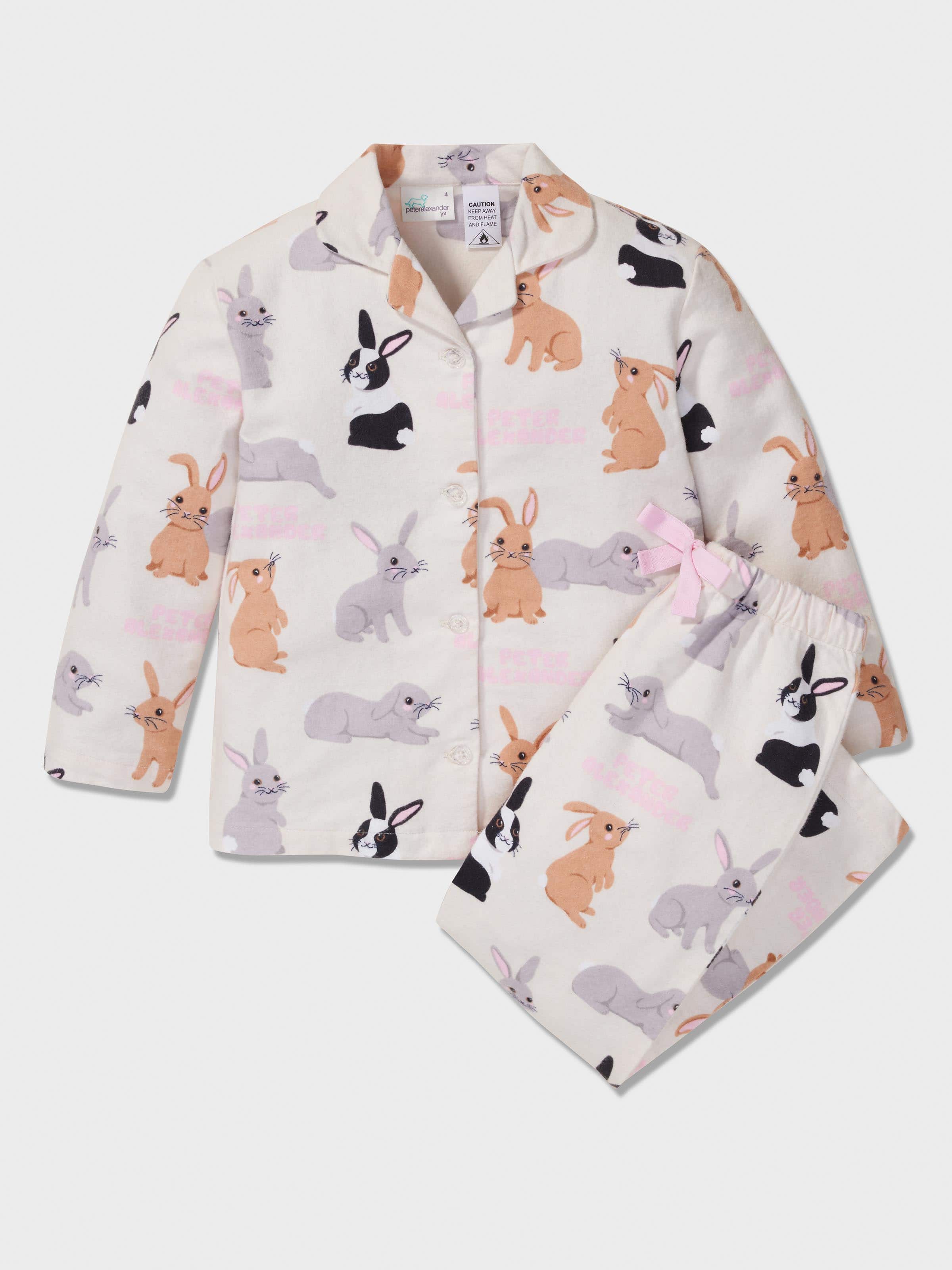 Girls Wild Bunny Classic Pj Set