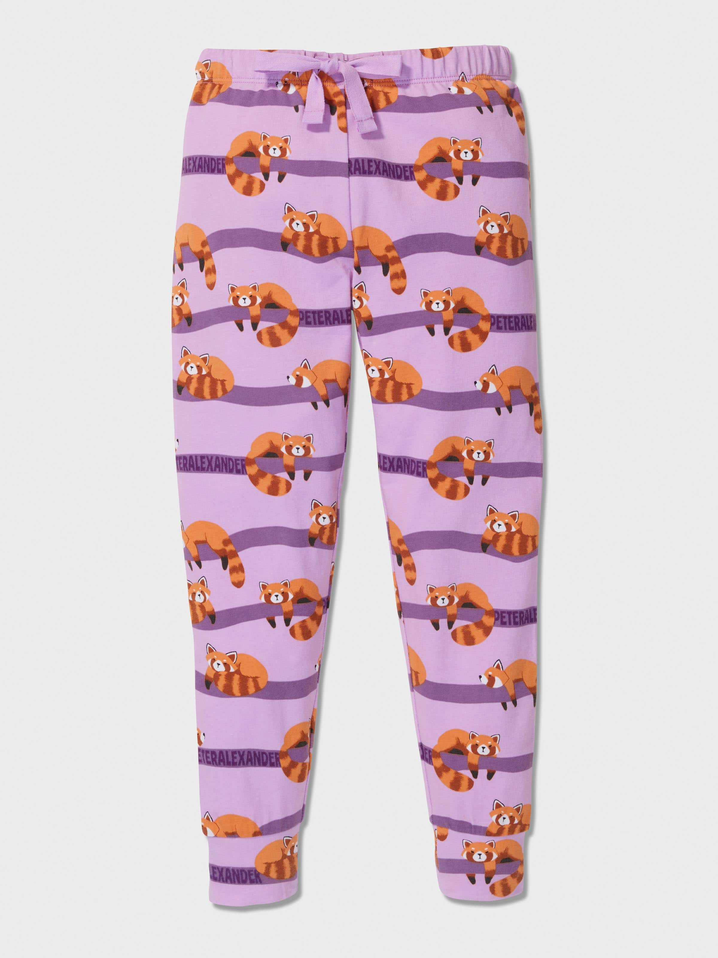 Girls Red Panda Pj Set