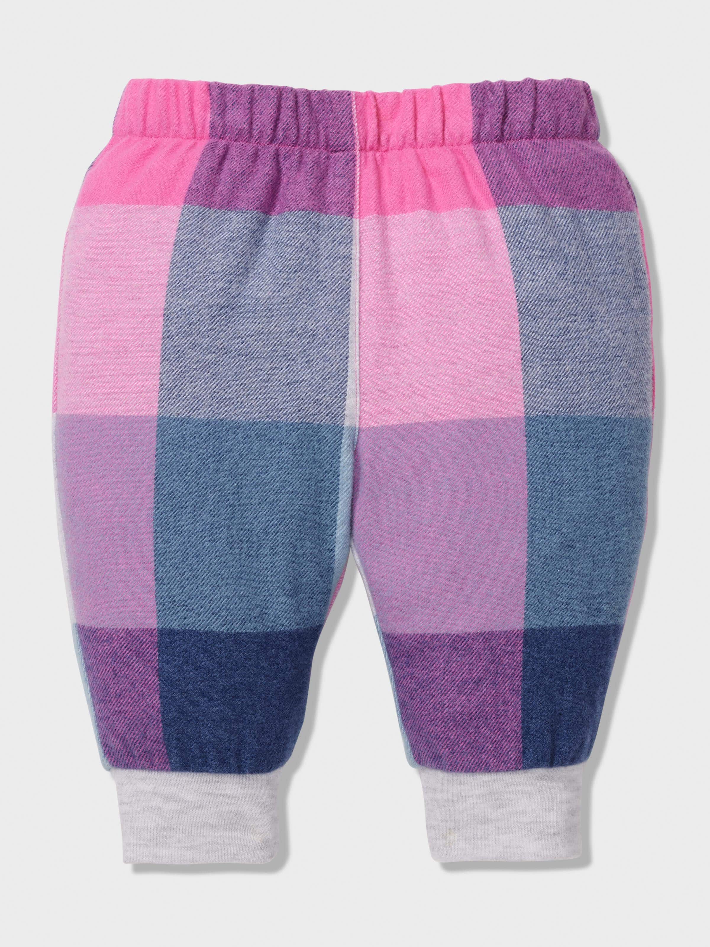 Baby Pink Buffalo Check Long Pj Set