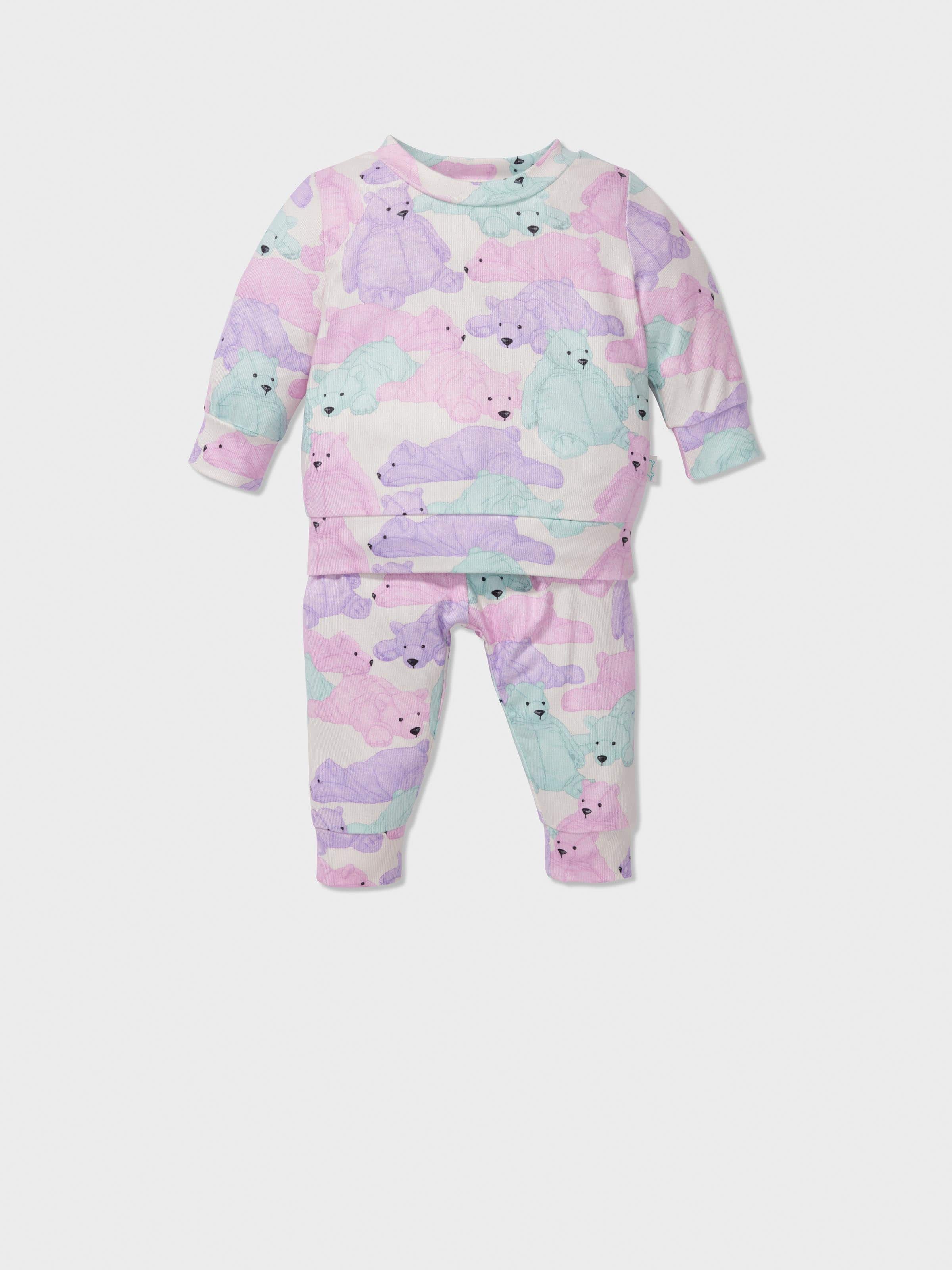 Baby Pastel Bears Long Pj Set