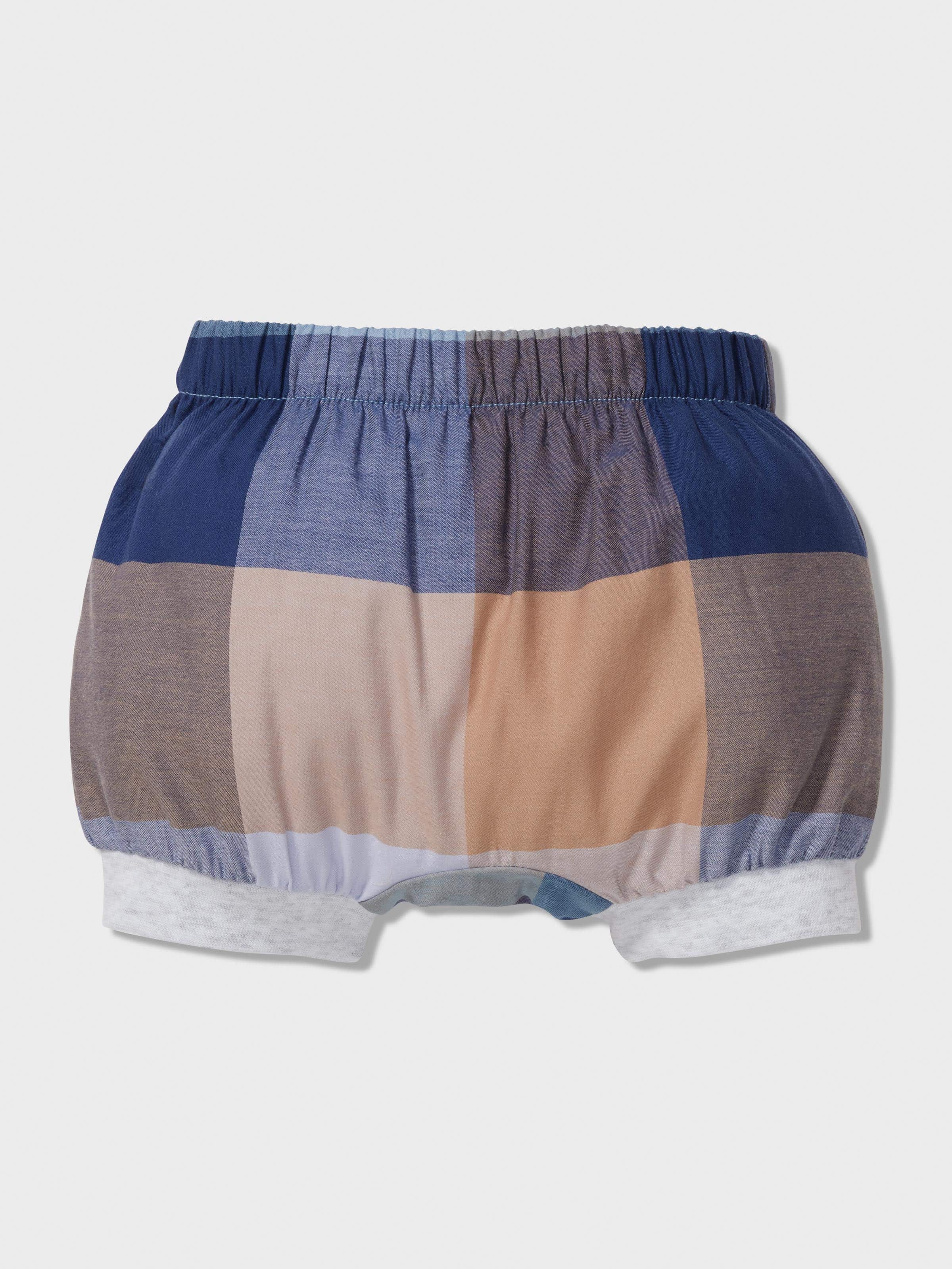Baby Blue Buffalo Check Shortie Pj Set