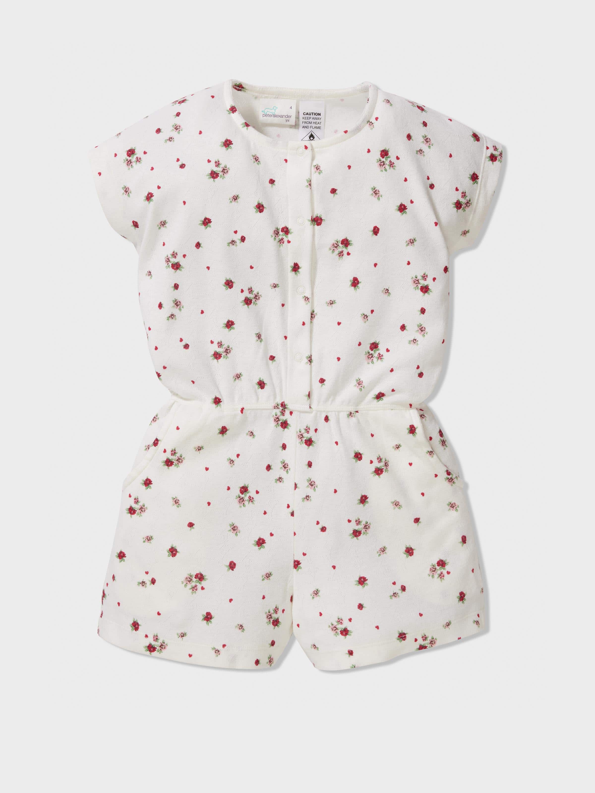 Girls Floral Print Onesie
