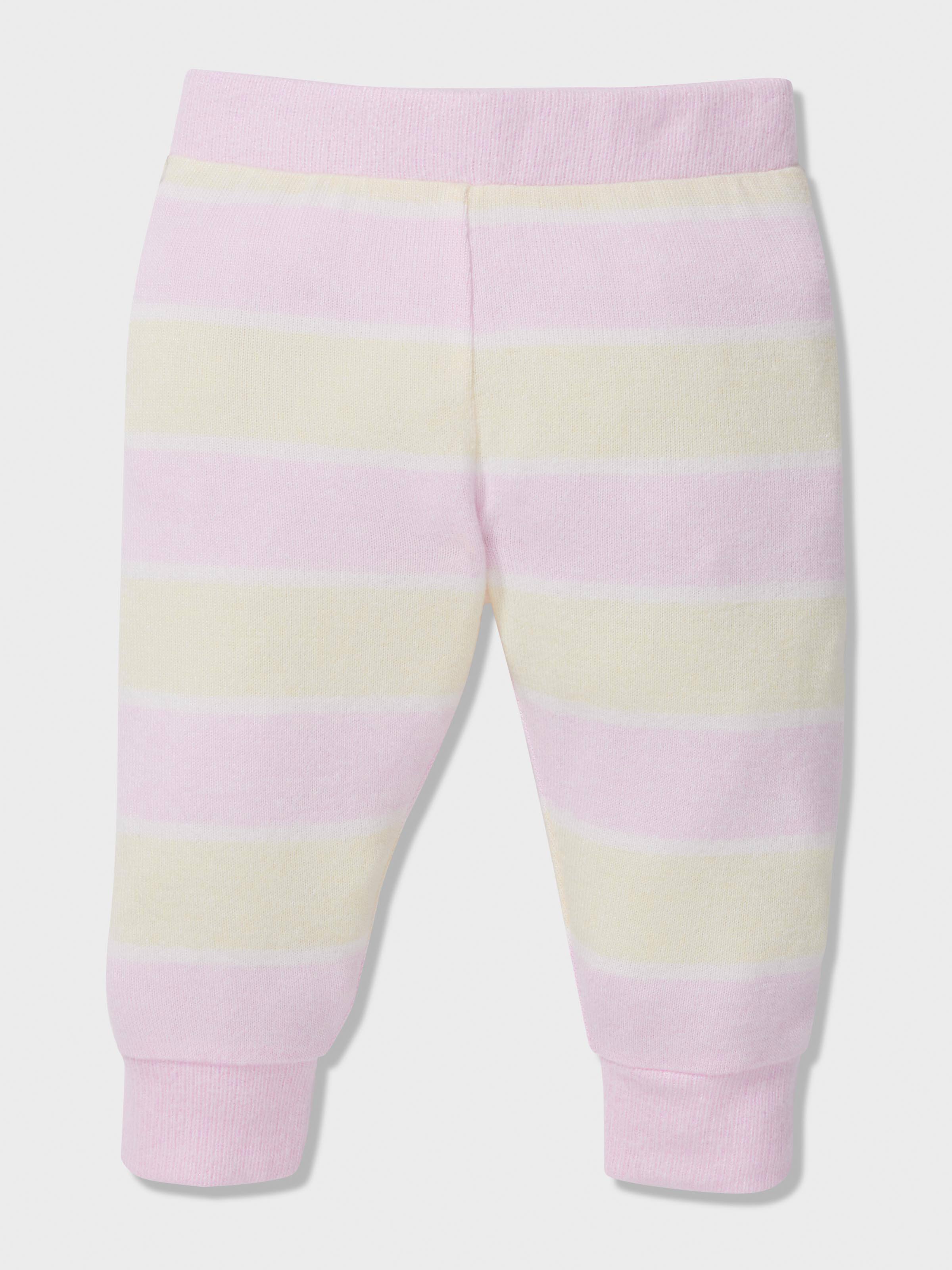 Baby Fuzzy Pastel Stripe Pj Set