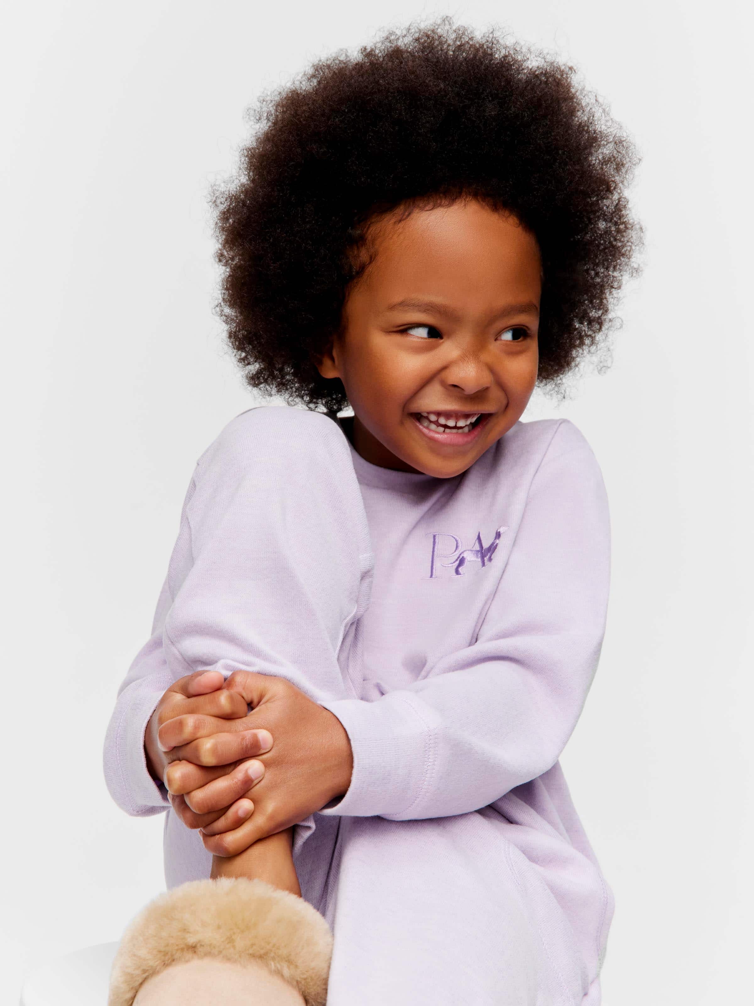 Jnr Girls Lilac Plush Pj Set