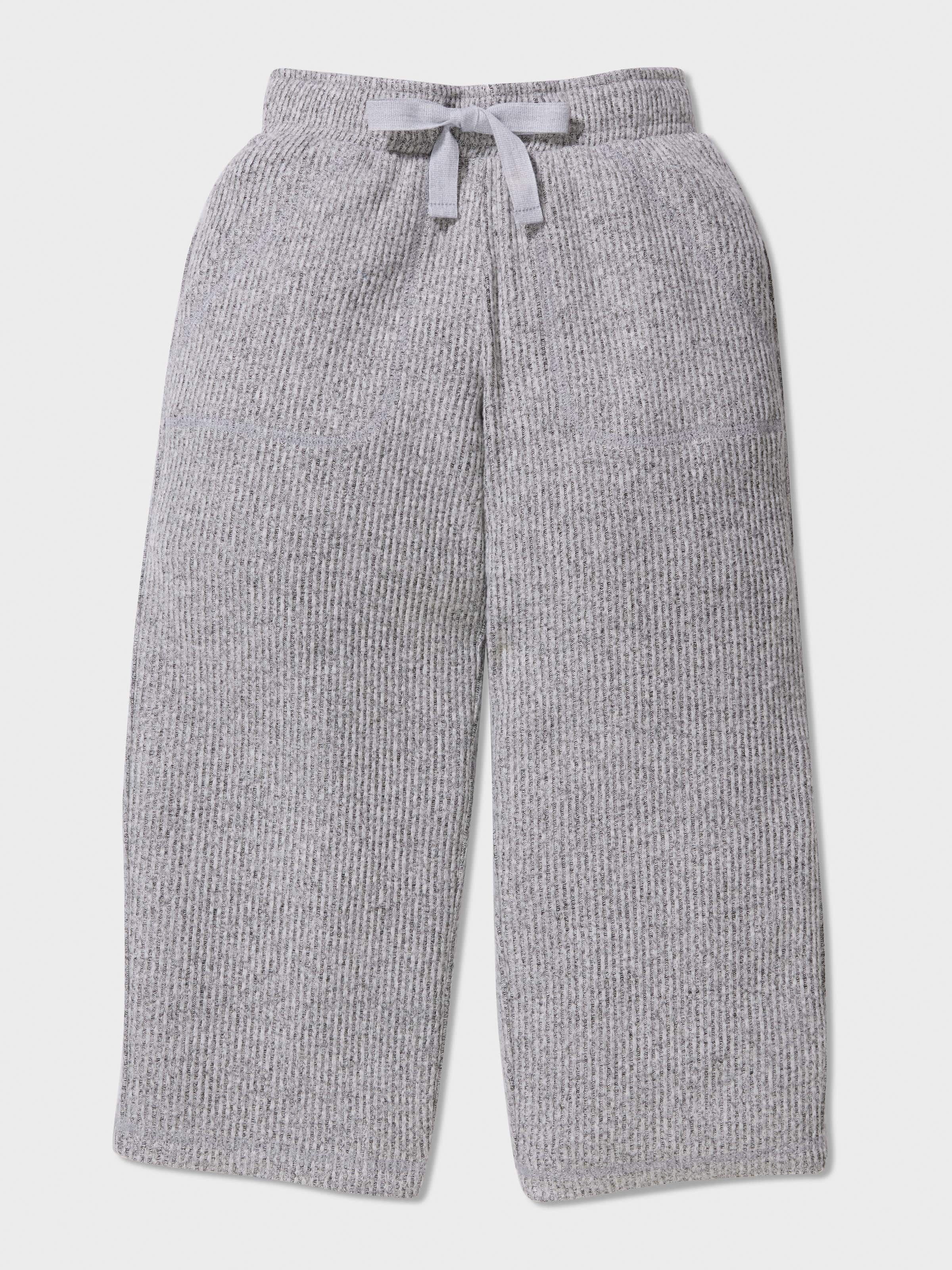 Jnr Girls Grey Rib Knit Pj Set