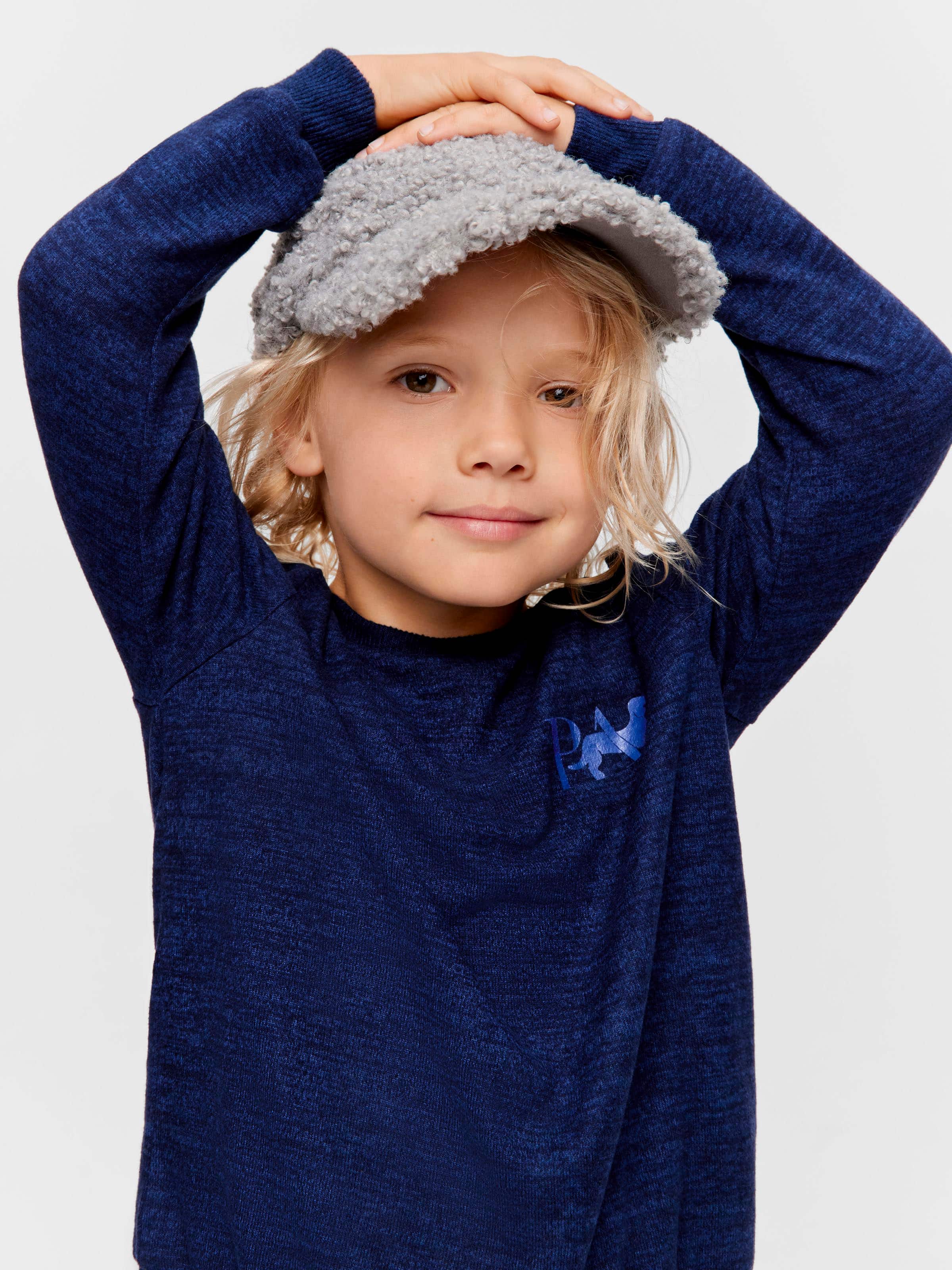 Jnr Boys Fuzzy Navy Pj Set