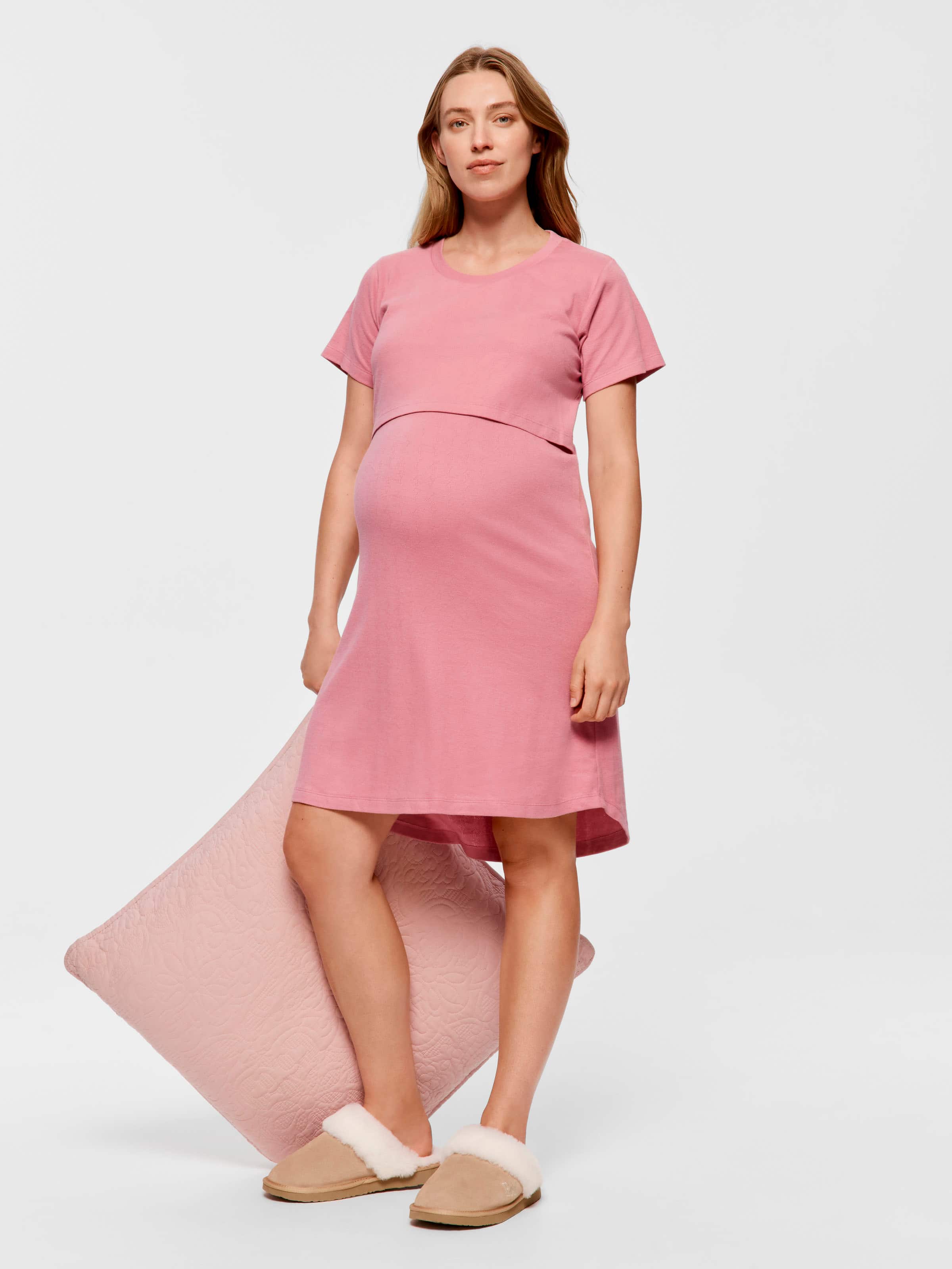 Maternity Pointelle Short Sleeve Nightie