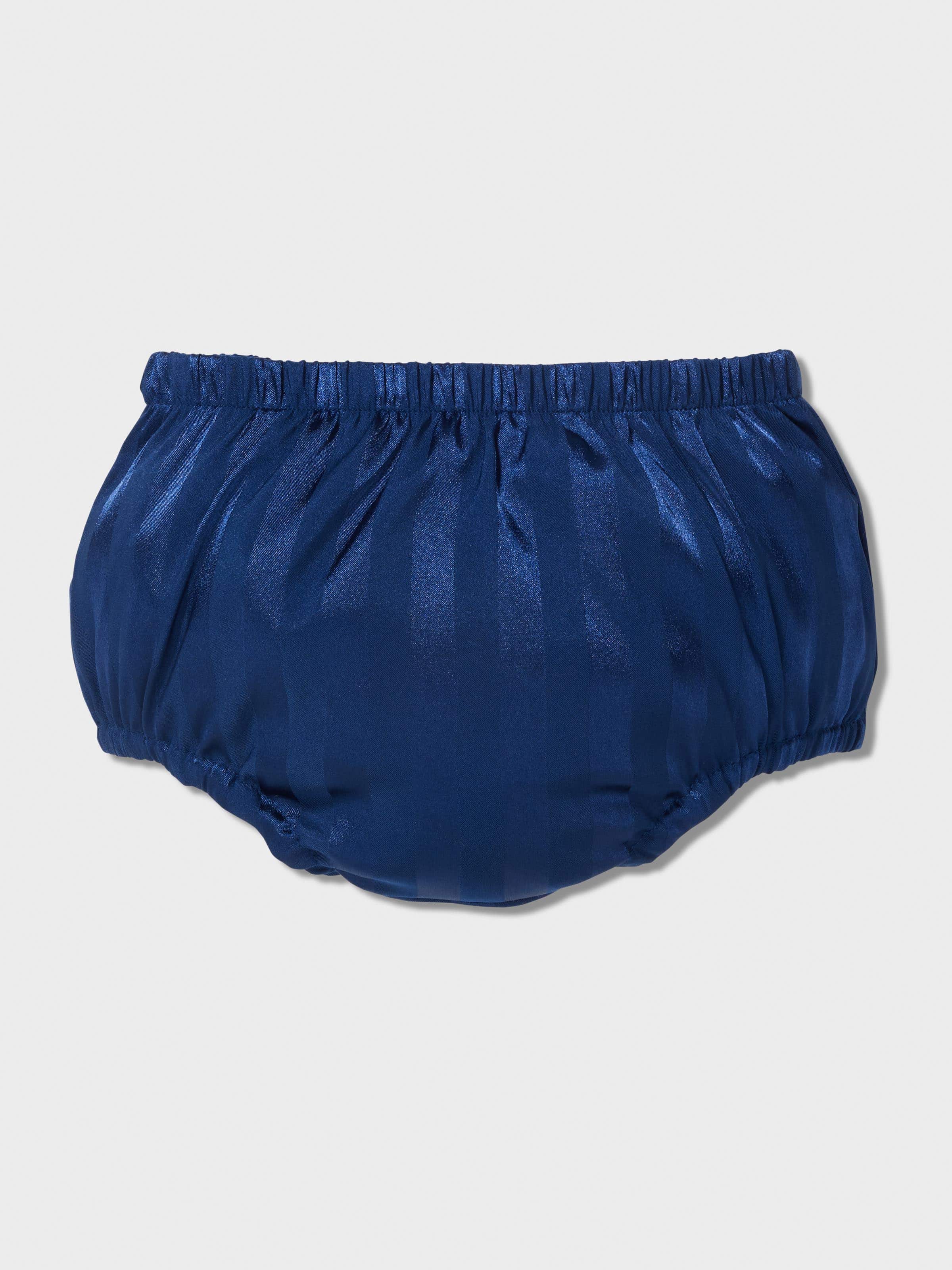 Baby Navy Satin Classic Pj Set