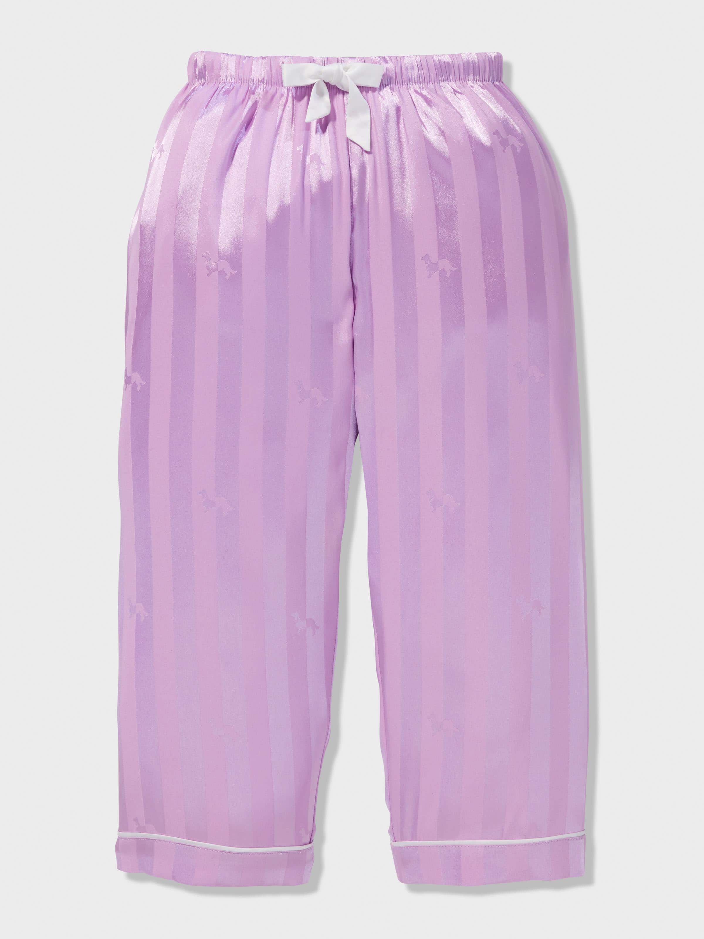 Jnr Girls Lilac Stripe Pj Set