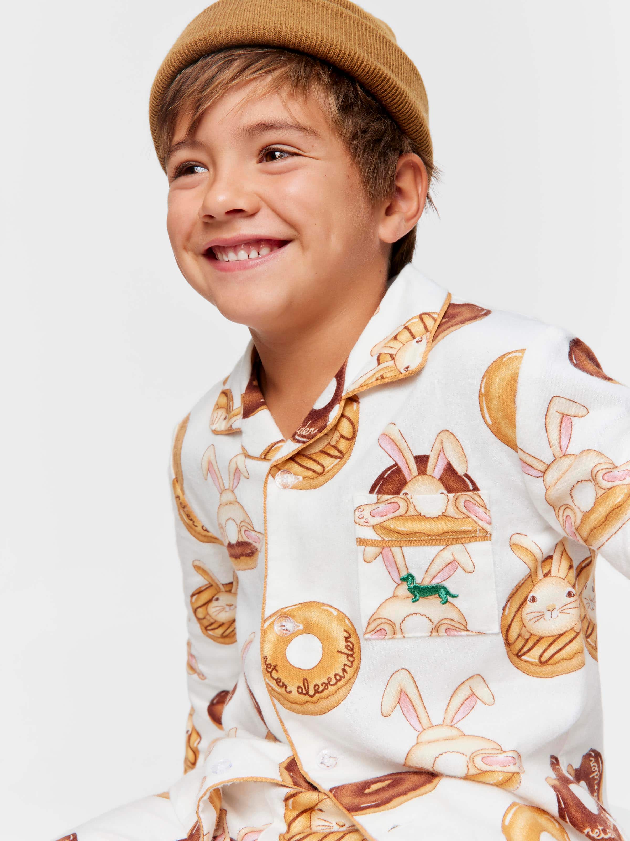 Jnr Kids Krispy Kreme Bunny Bamboo Flannelette Classic Pj Set