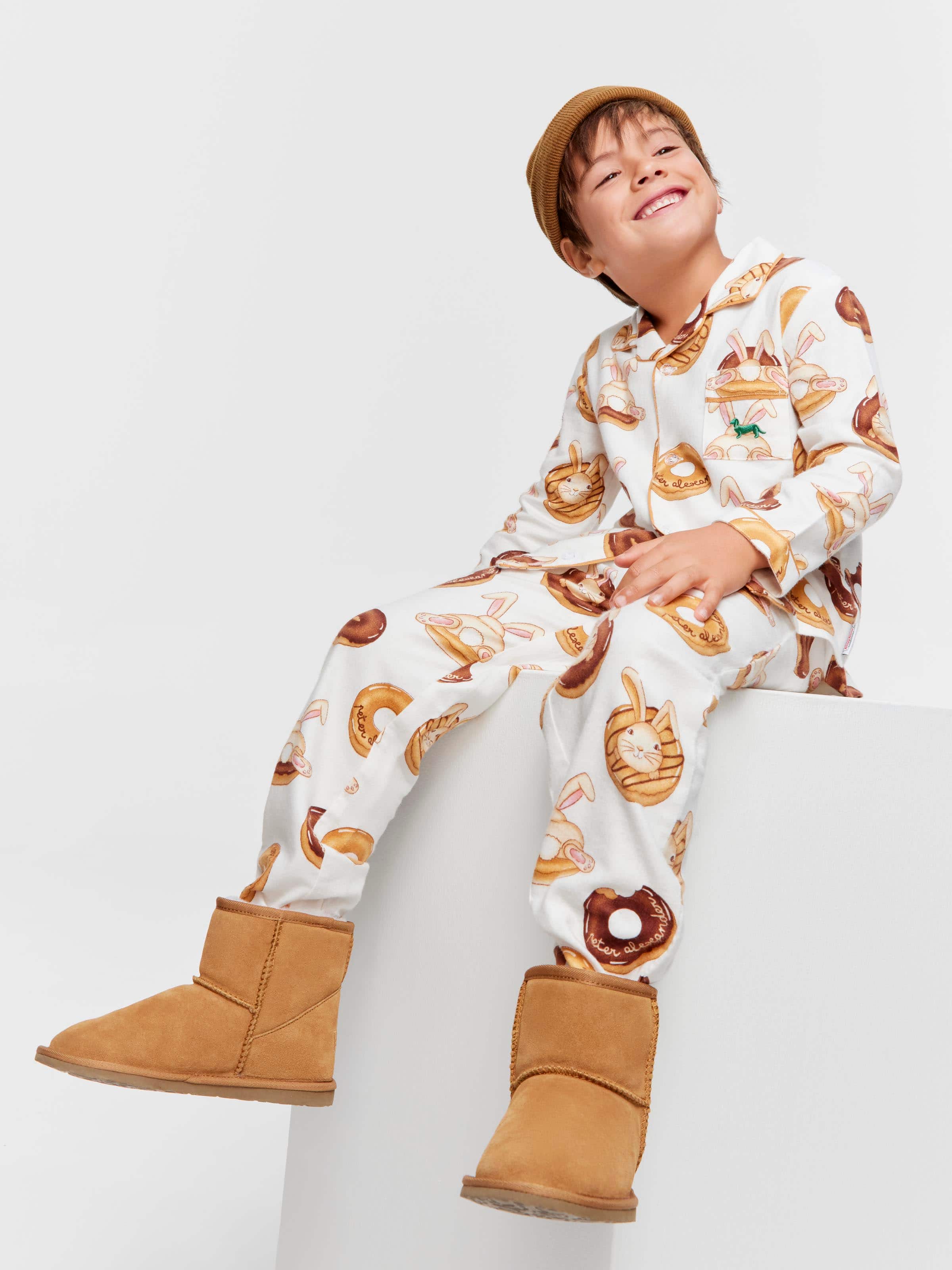 Jnr Kids Krispy Kreme Bunny Bamboo Flannelette Classic Pj Set