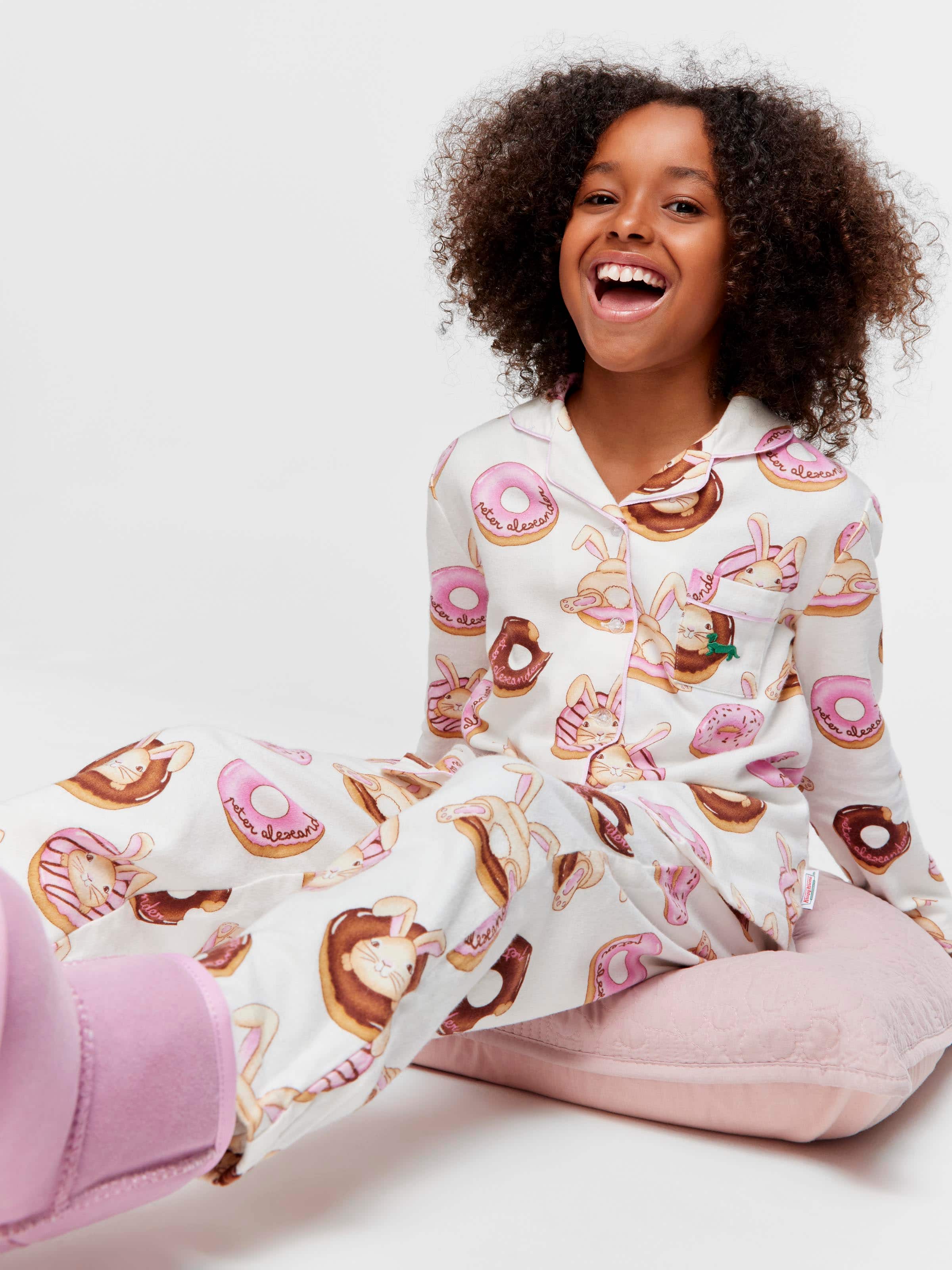 Girls Krispy Kreme Bunny Bamboo Flannelette Classic Pj Set