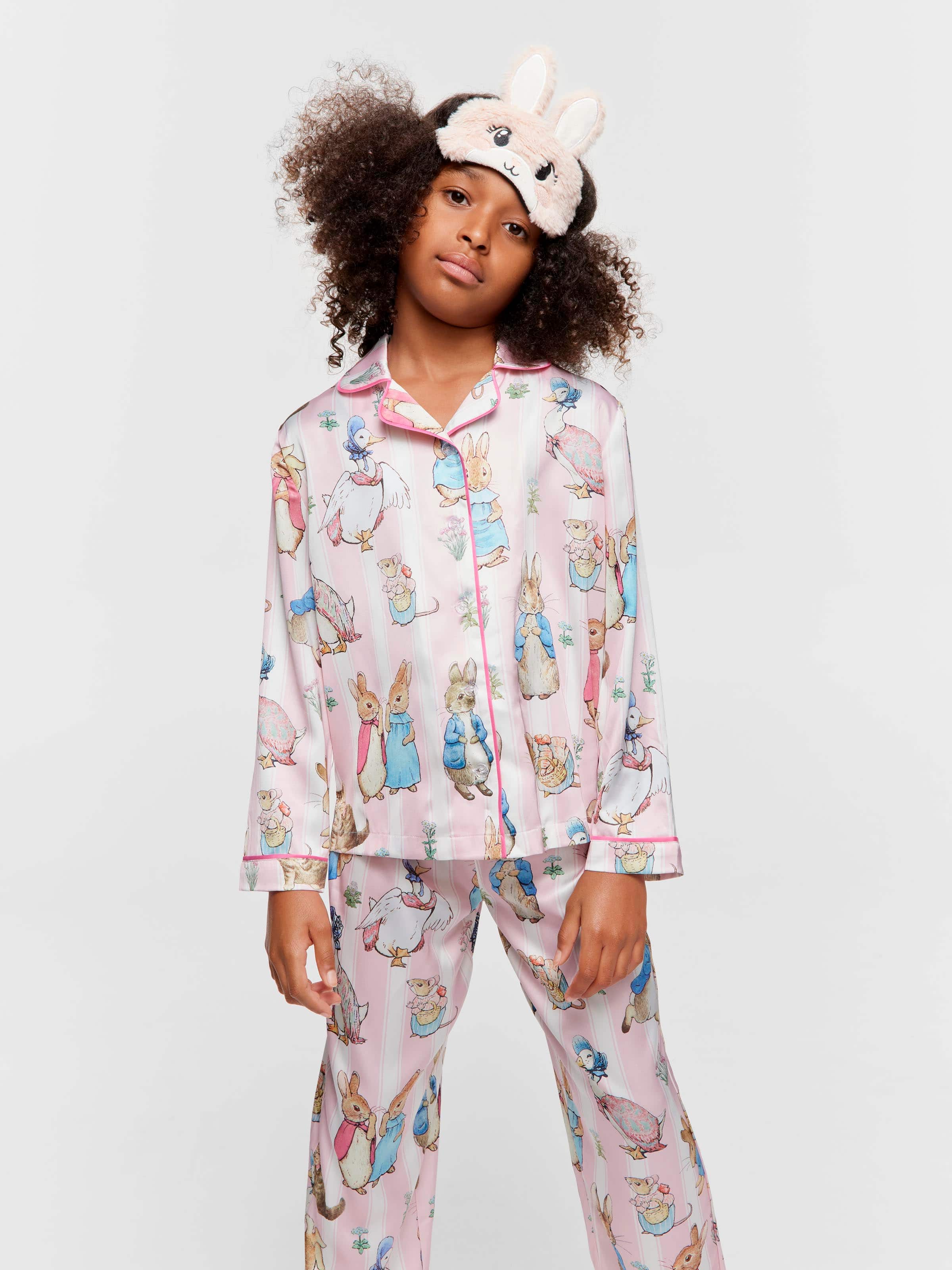 Girls Peter Rabbit Classic Satin Pj Set