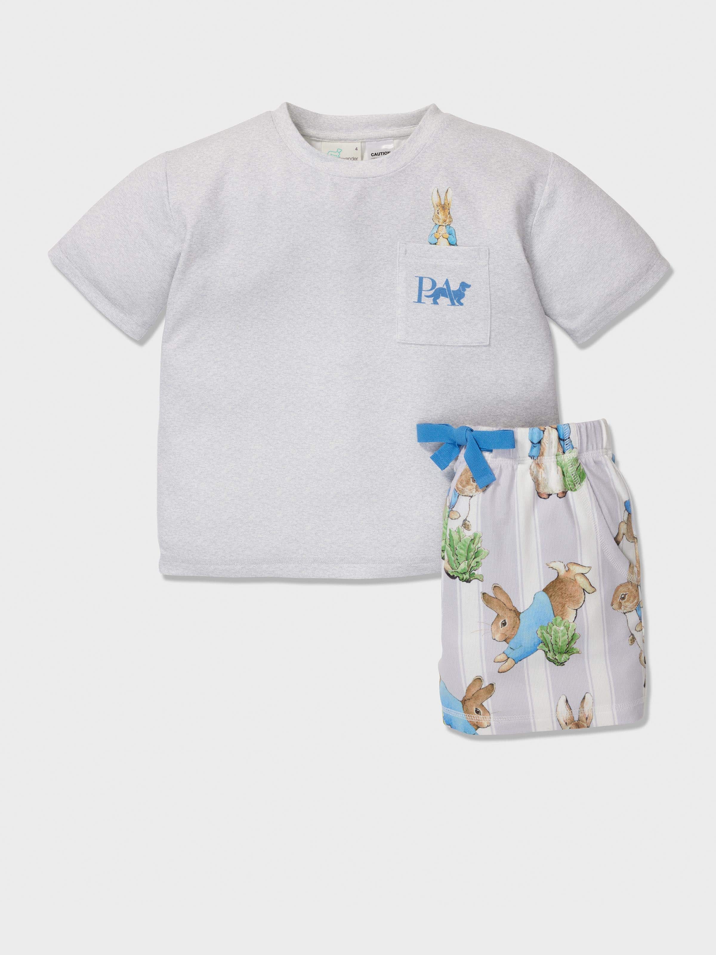 Jnr Boys Peter Rabbit Plush Shortie Pj Set