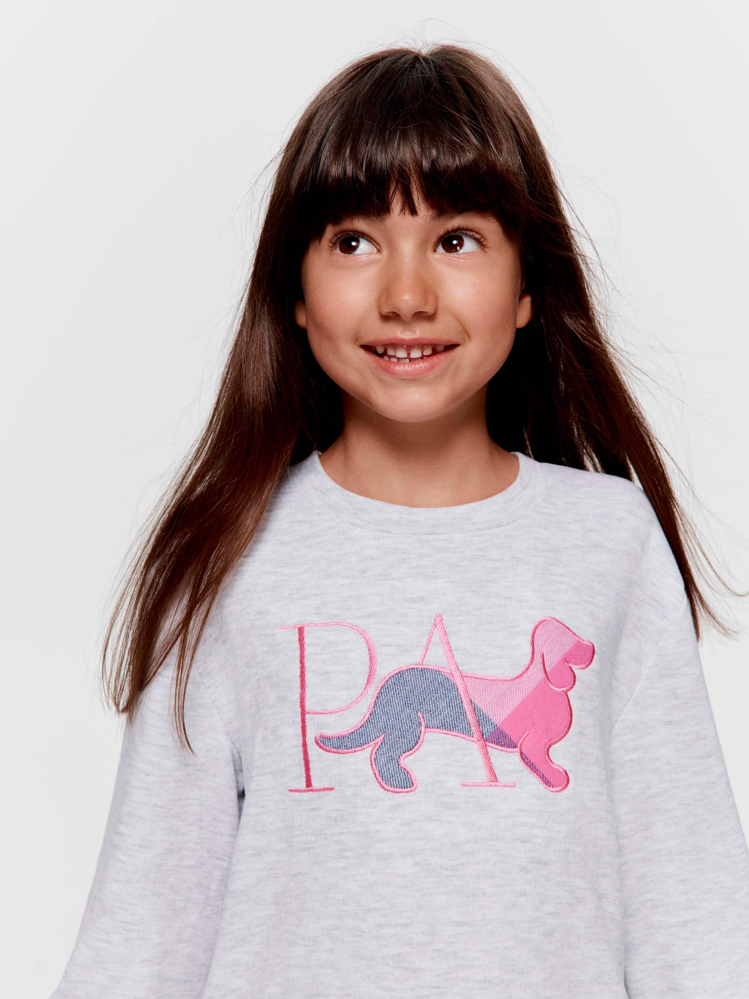 Jnr Girls Pink Buffalo Check Long Pj Set