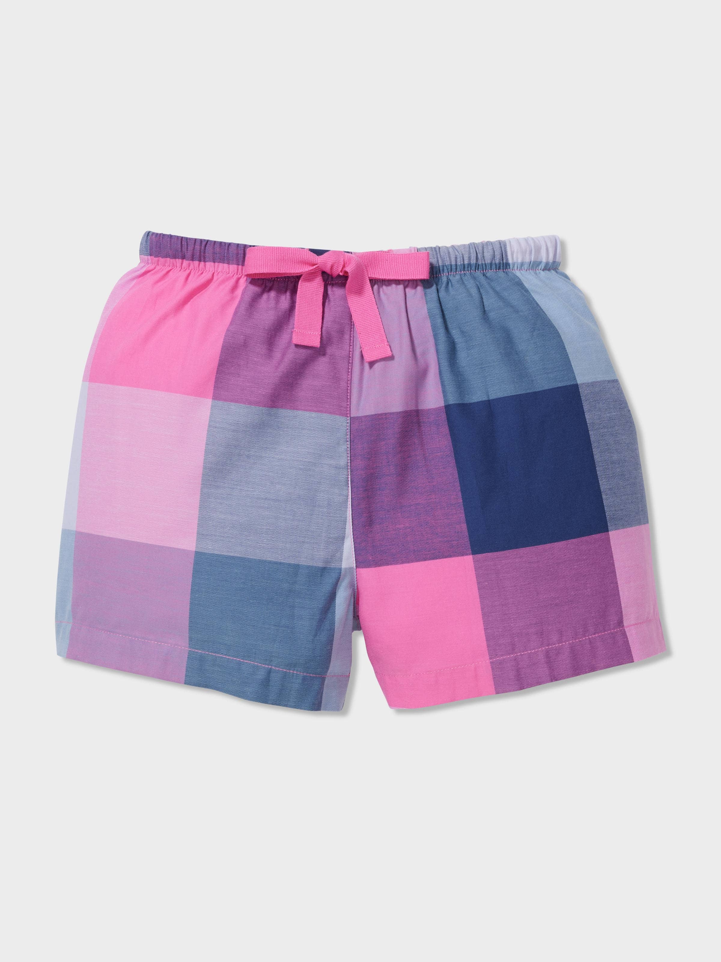 Jnr Girls Pink Buffalo Check Shortie Pj Set