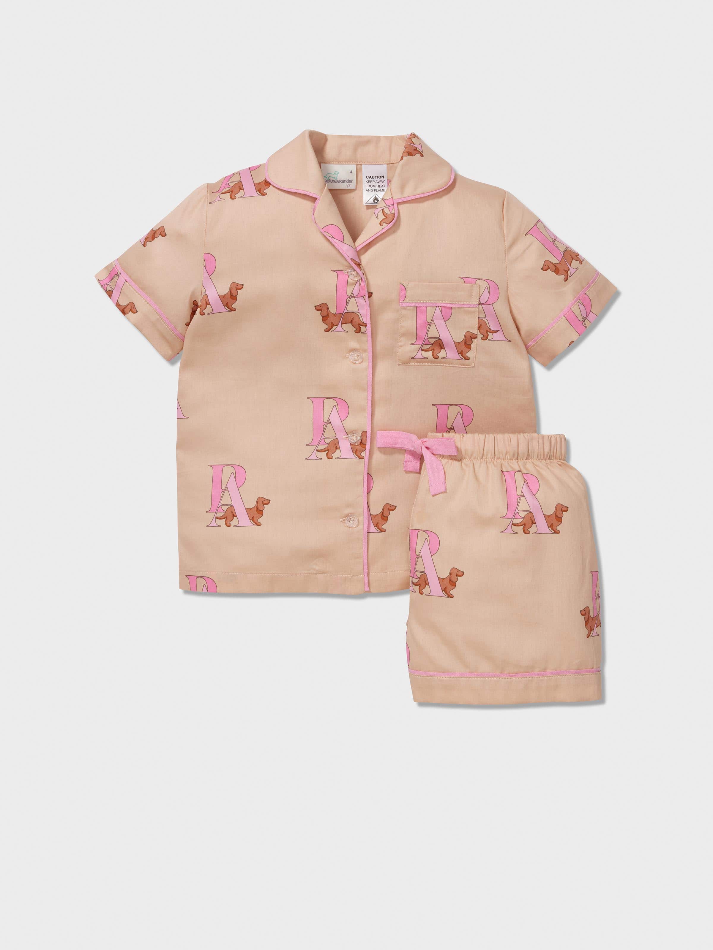 Jnr Girls P.A. Logo Classic Pj Shortie Set