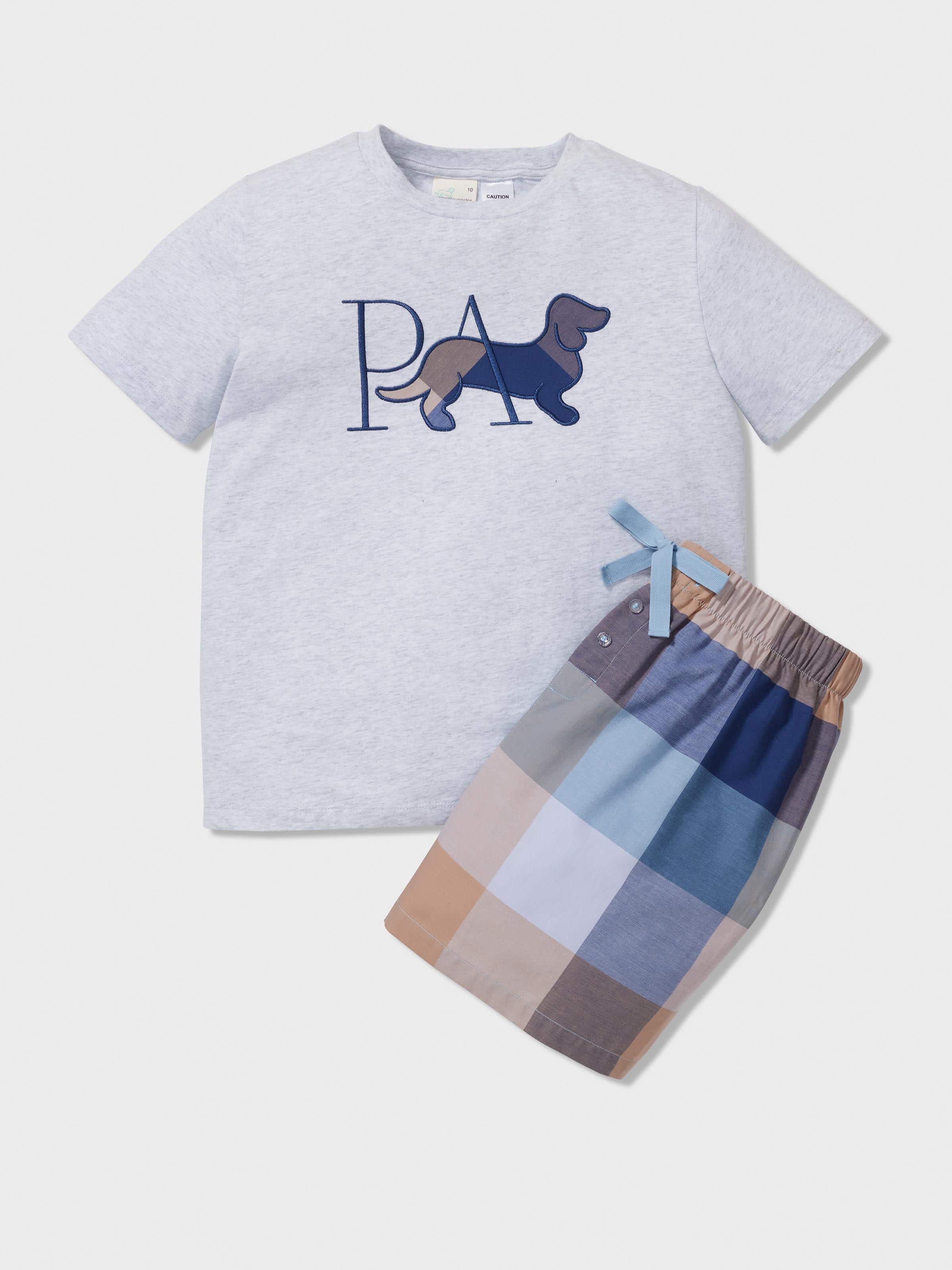 Boys Buffalo Check Short Pj Set