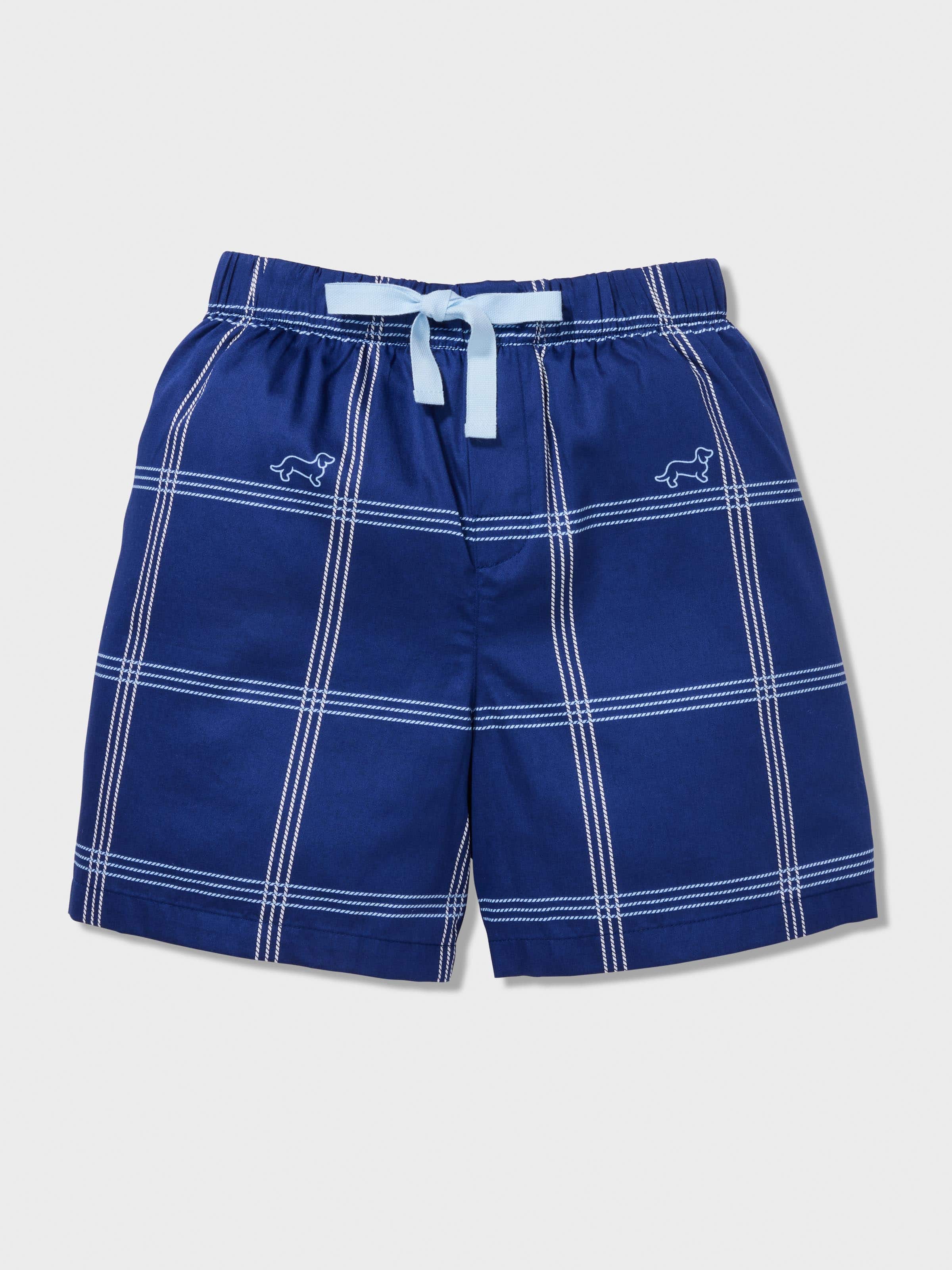 Boys Windowpane Check Short Pj Set