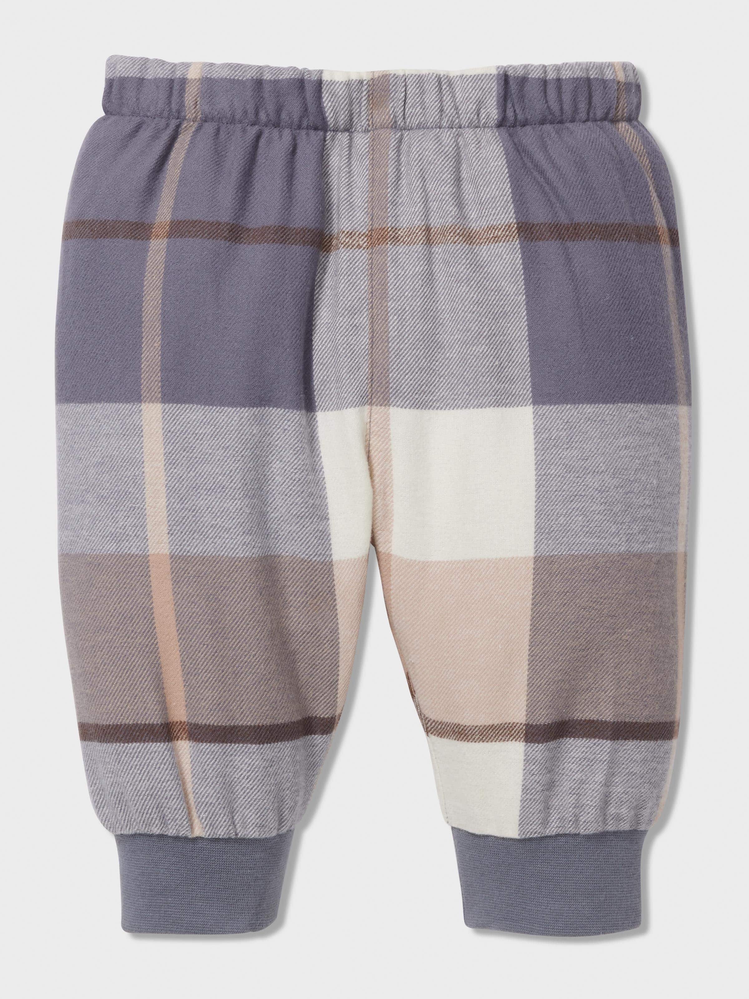 Baby Charcoal Check Long Classic Pj Set