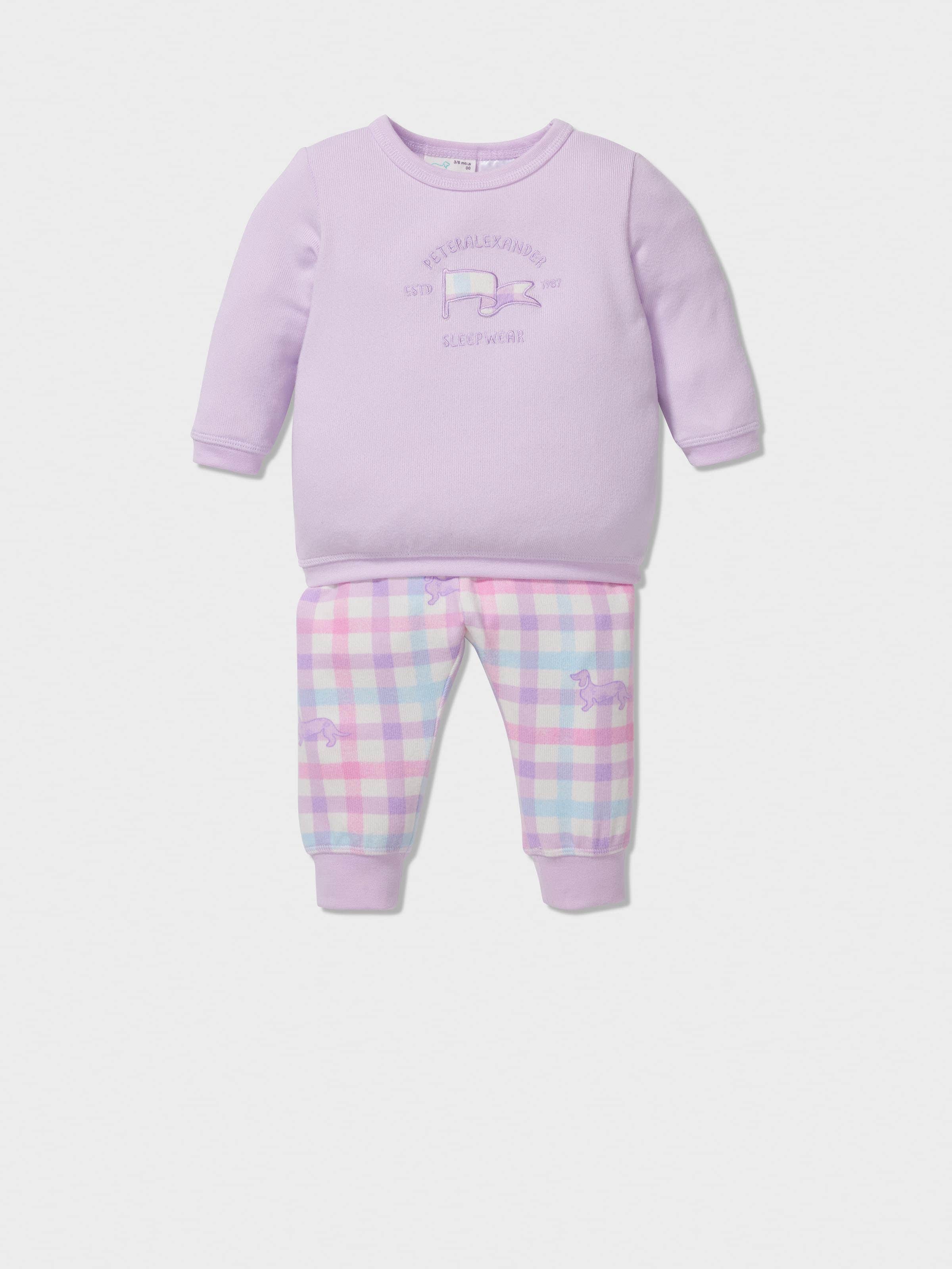 Baby Pastel Check Long Pj Set