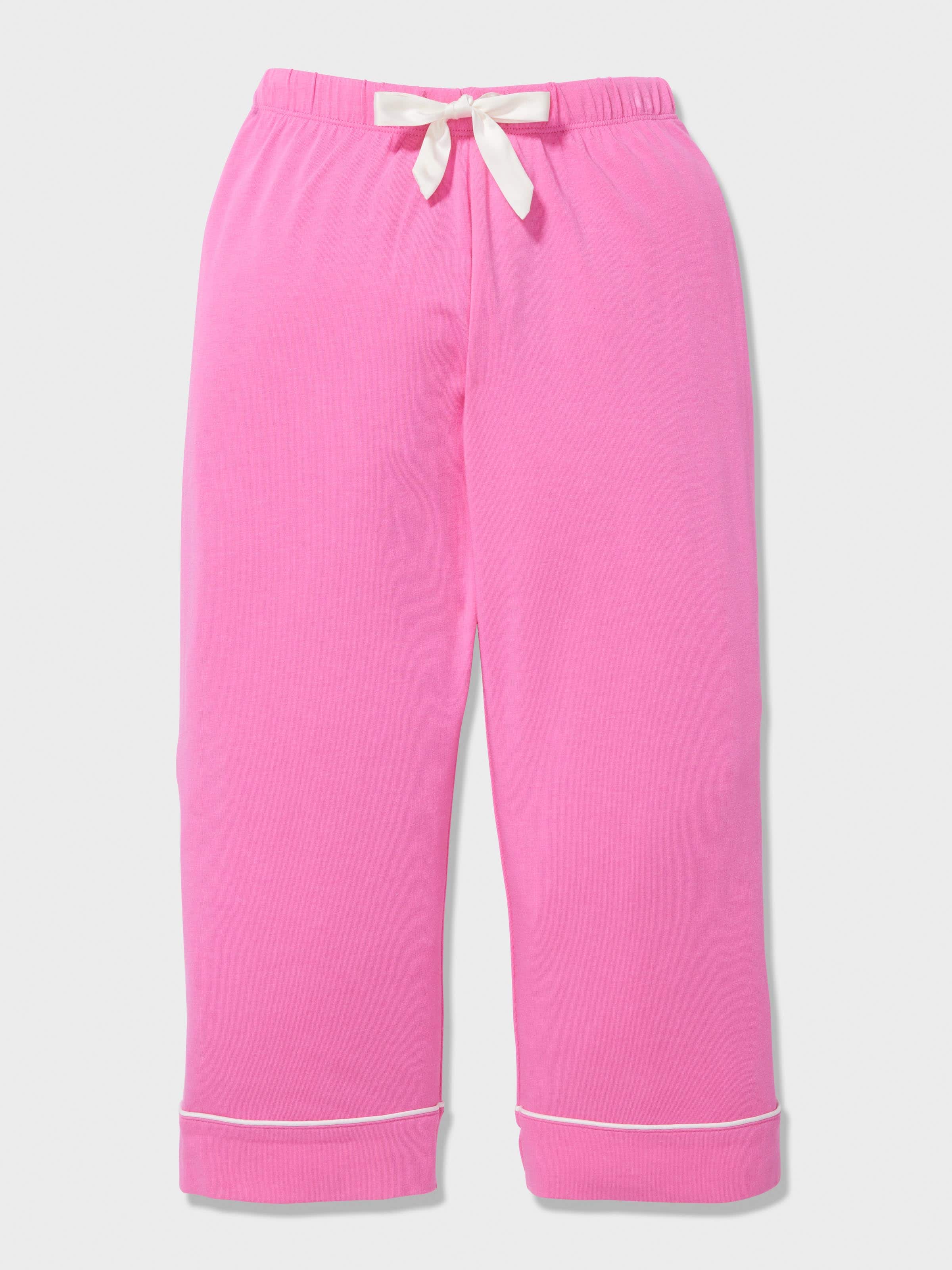 Jnr Girls Hot Pink Long Classic Pj Set