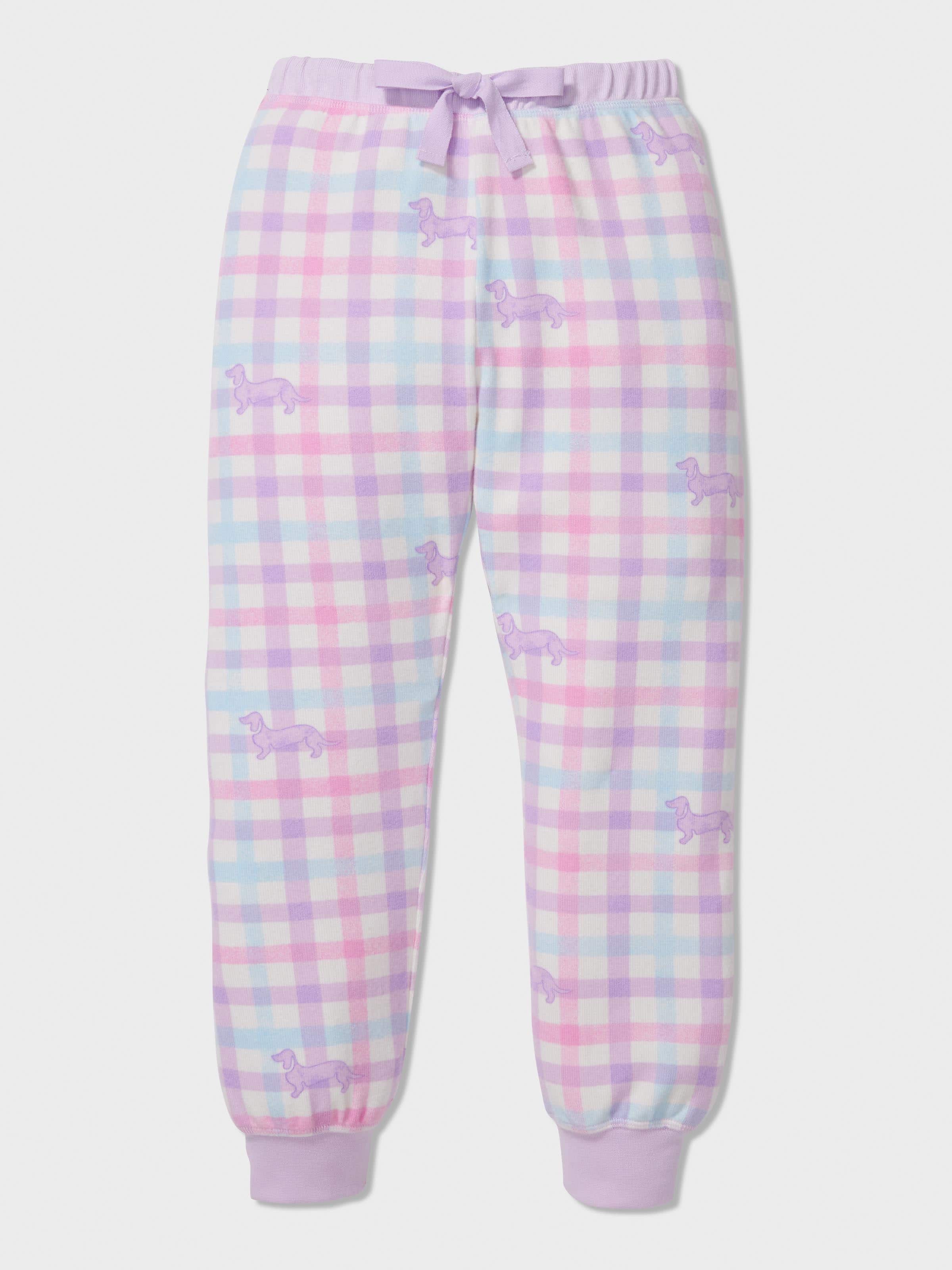 Girls Pastel Check P.A. Long Pj Set