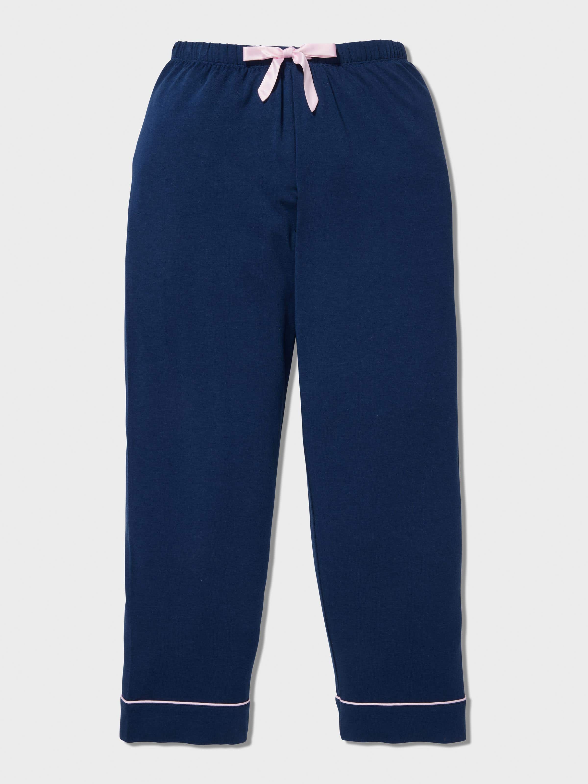 Girls Navy Long Classic Pj Set