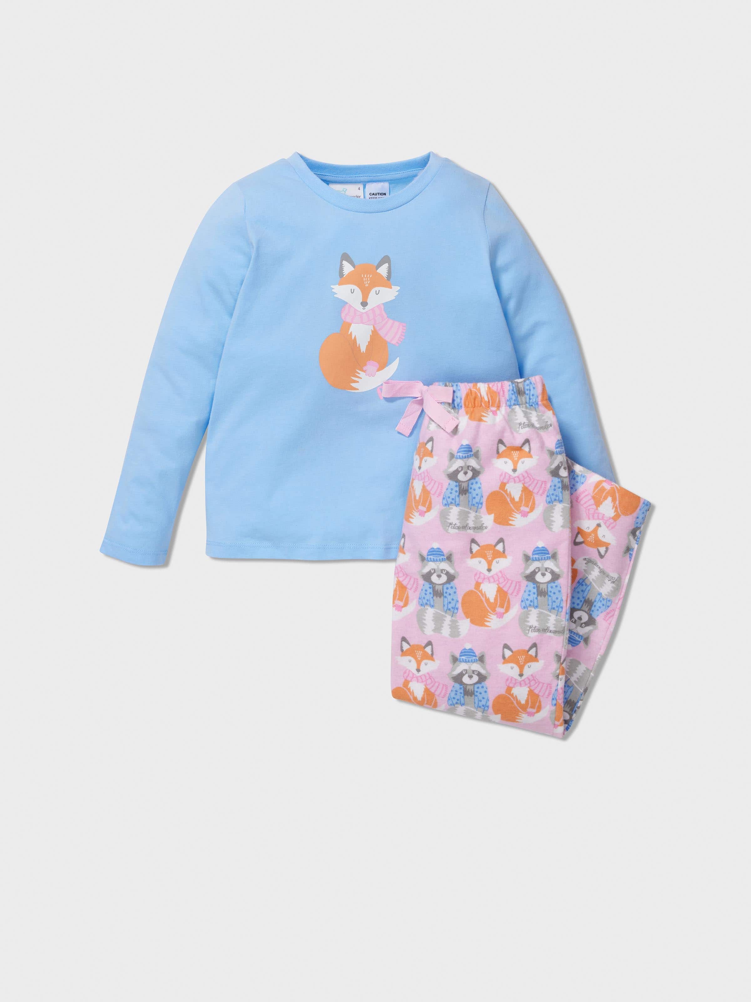Jnr Girls Winter Fox Long Pj Set
