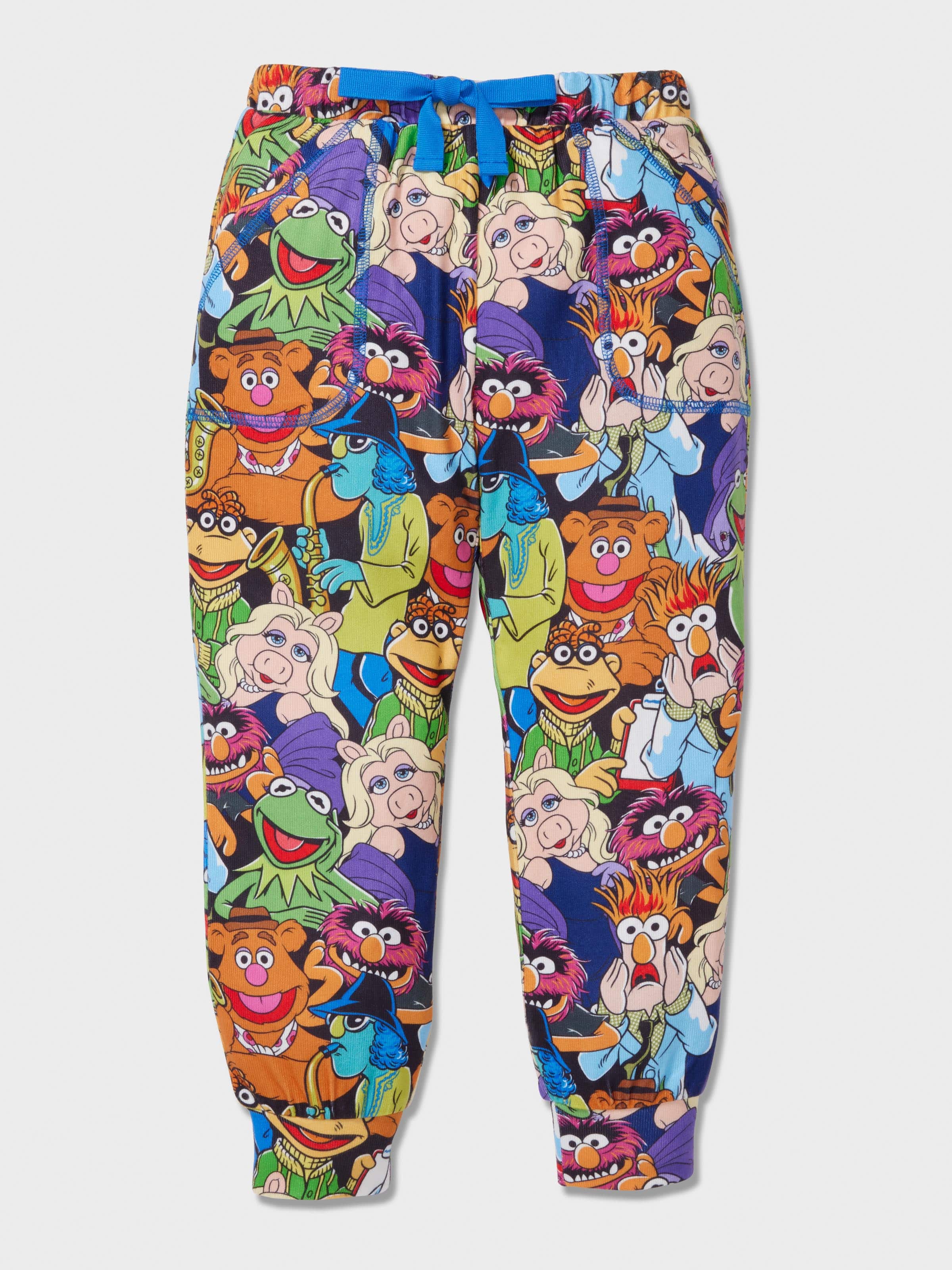Jnr Kids Muppet Print Plush Long Pj Set