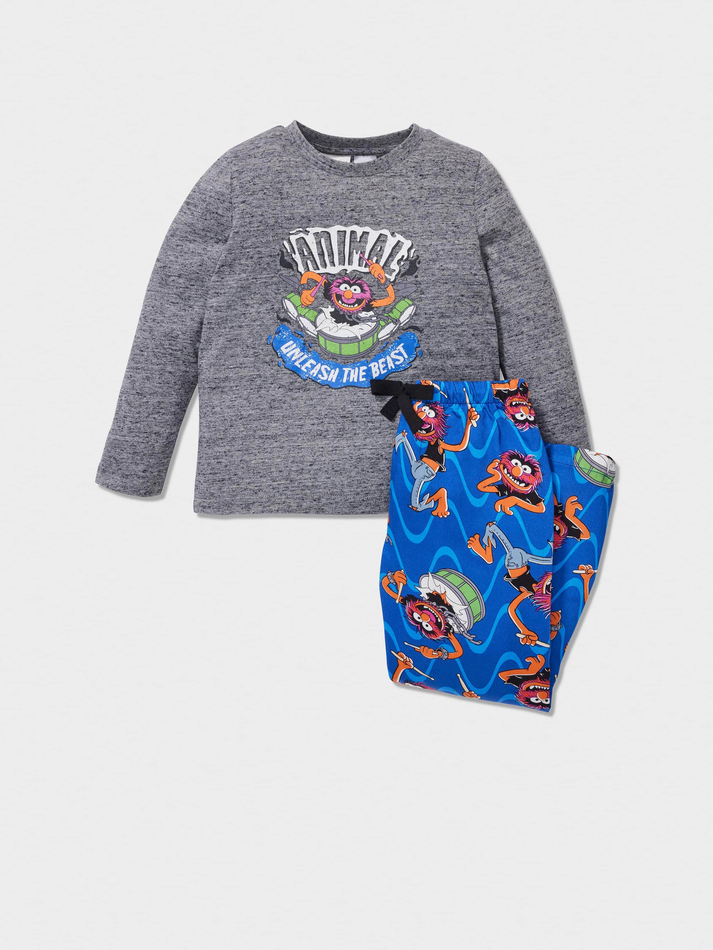Jnr Boys Animal Muppet Long Pj Set