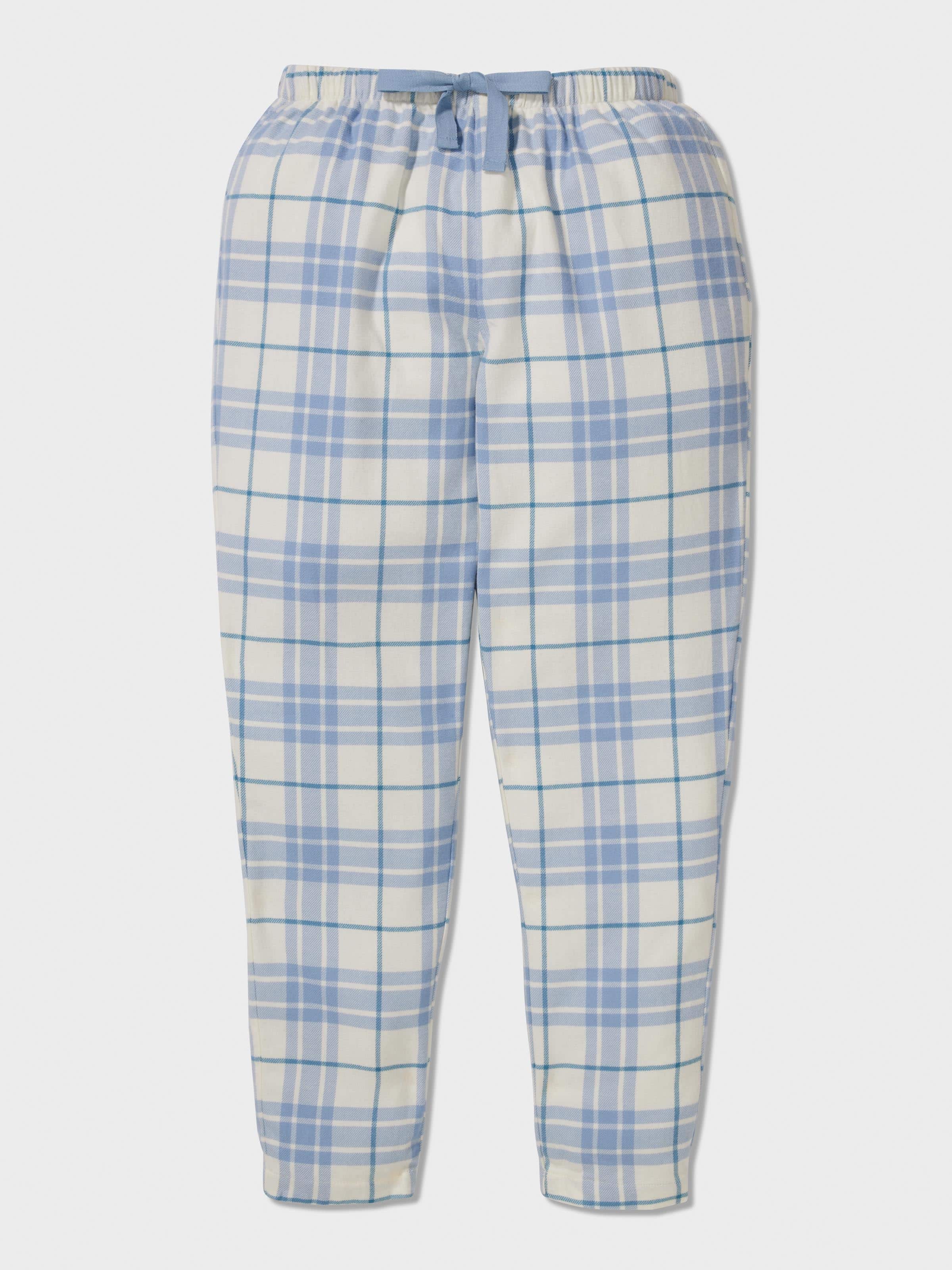Boys Blue Check Long Pj Set