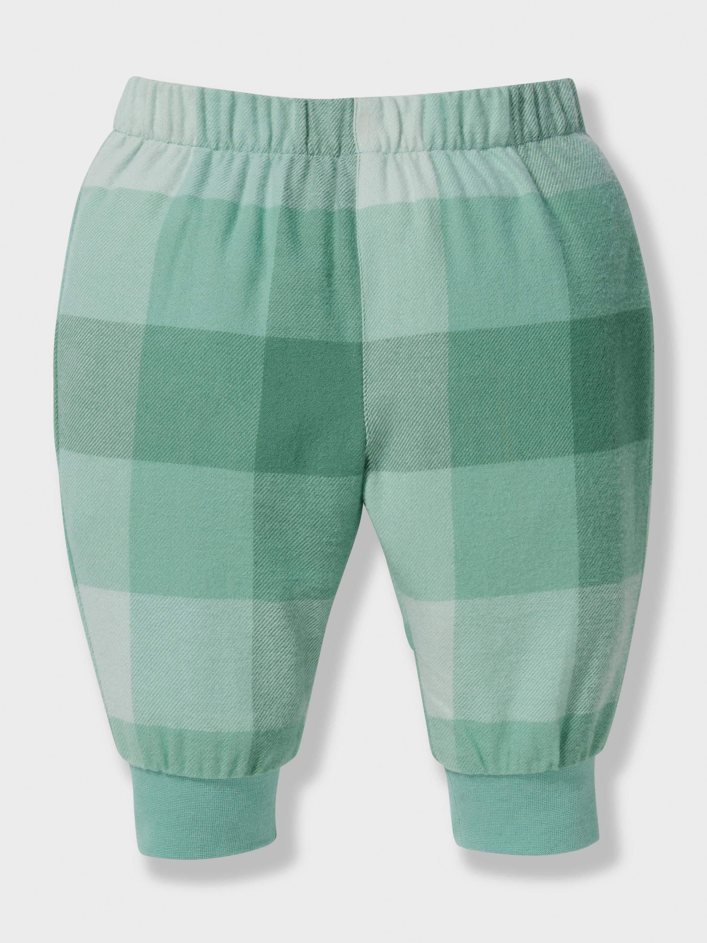 Baby Boy Green Check Pj Set