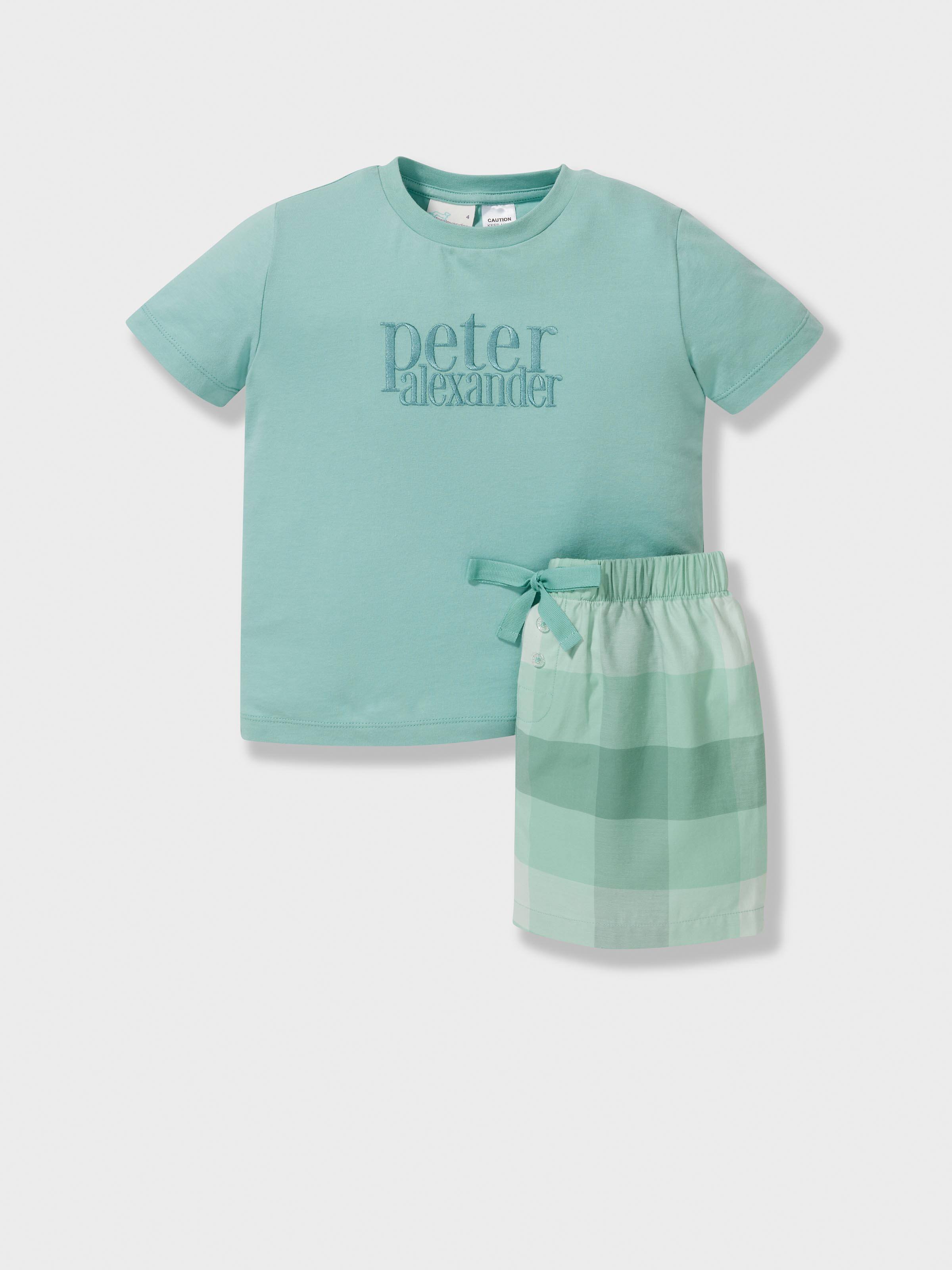 Jnr Boys Heritage Check Short Pj Set