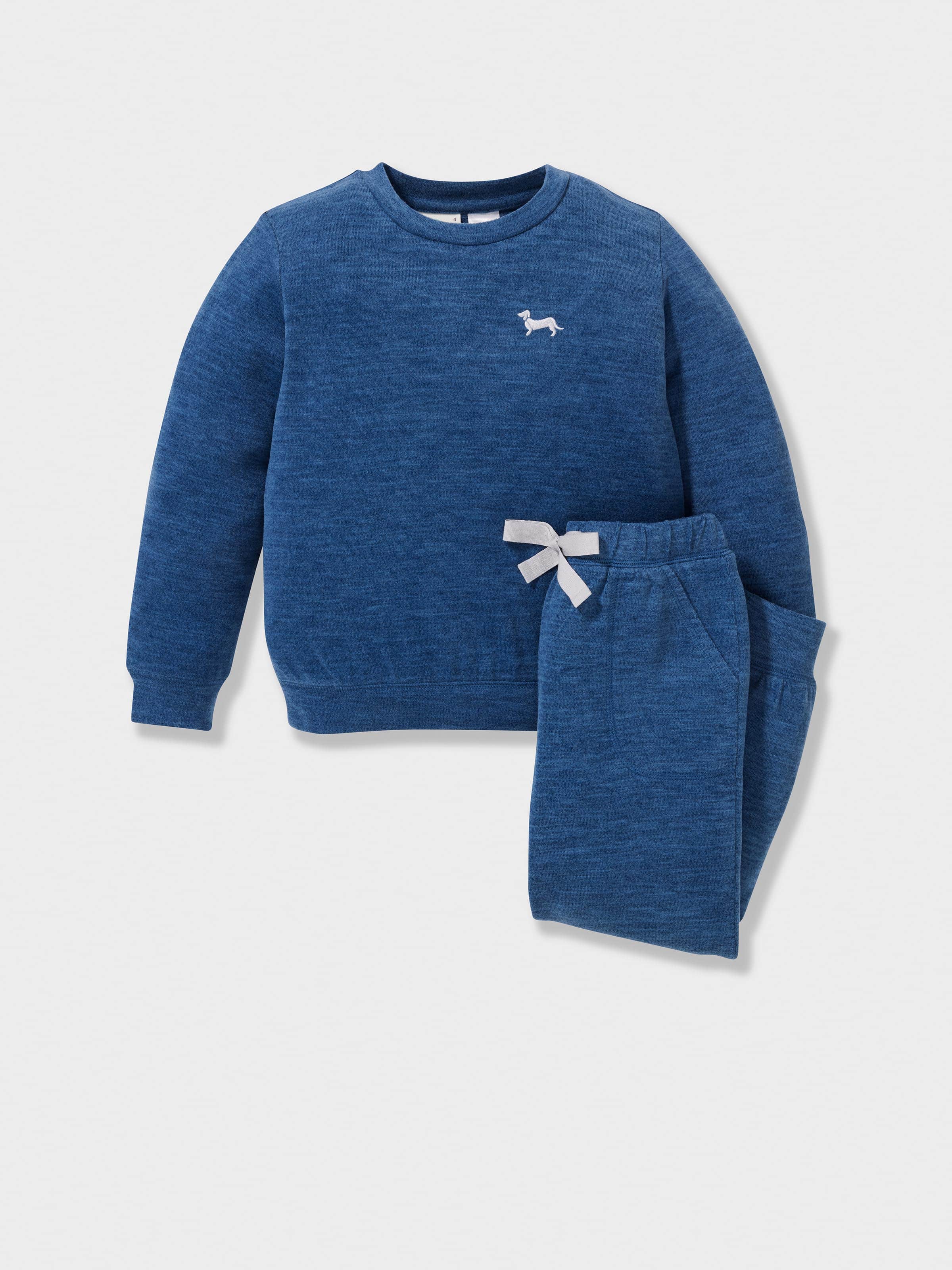 Jnr Boys Fuzzy Blue Pj Set