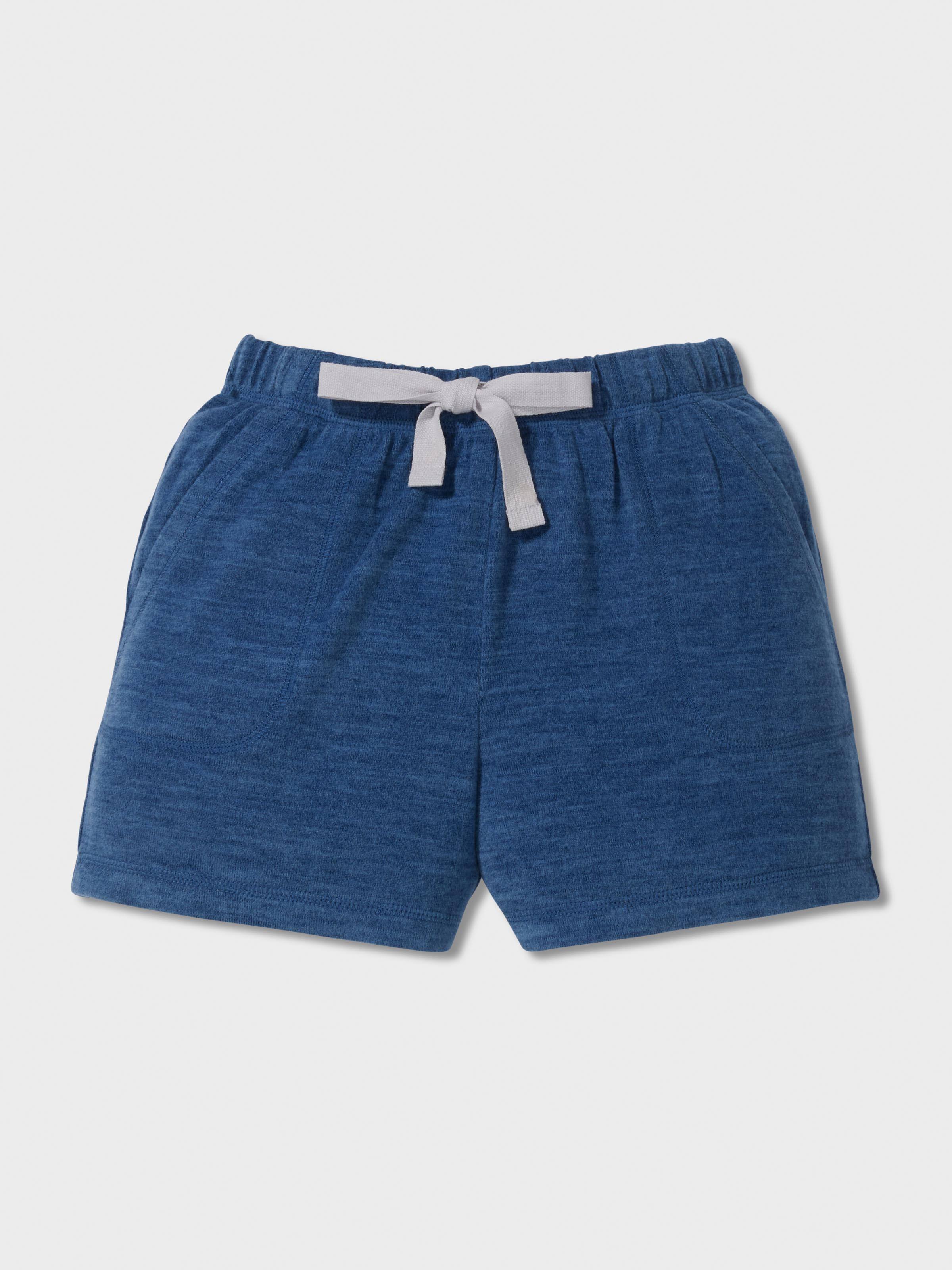 Jnr Boys Fuzzy Blue Short Pj Set