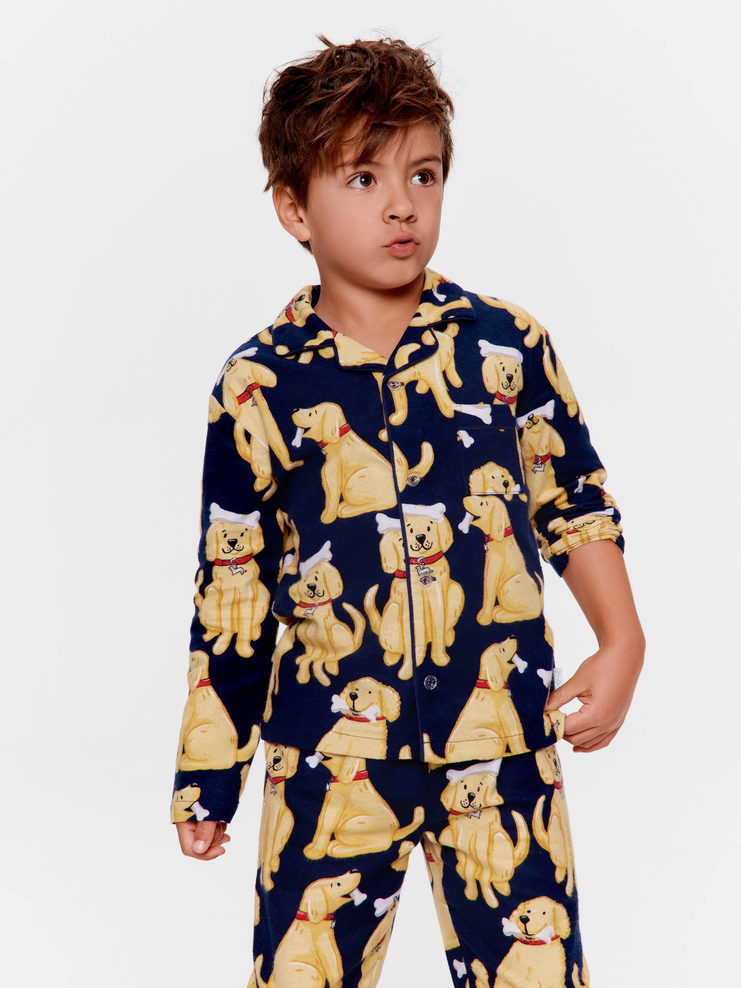 Jnr Boys Golden Retriever Classic Pj Set