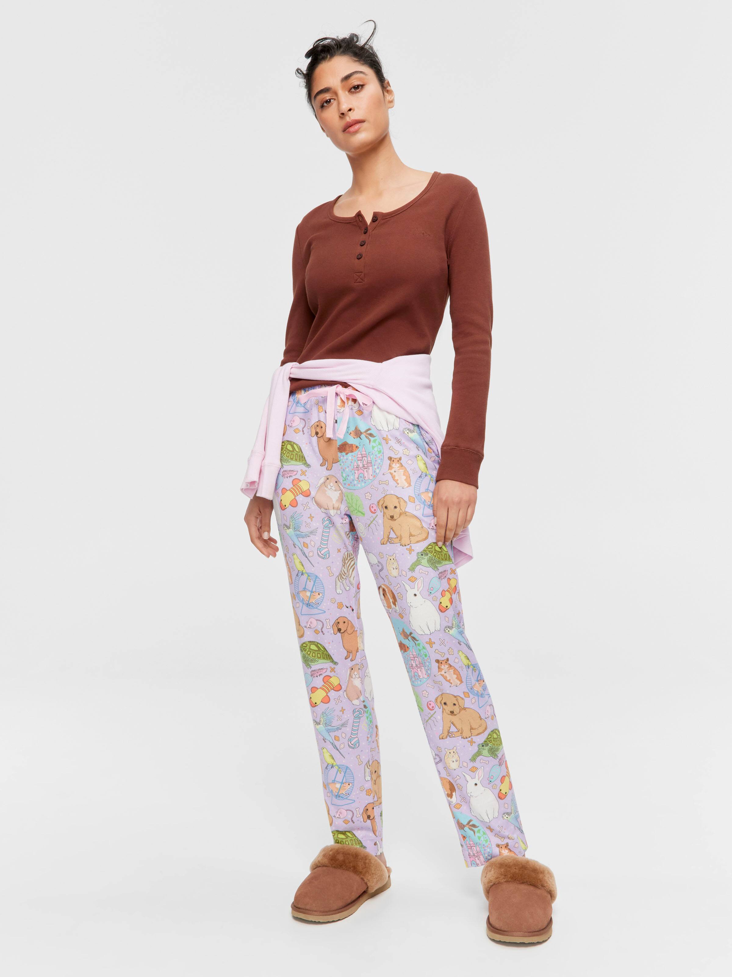 Karen Mabon Pets Plush Tapered Pj Pant