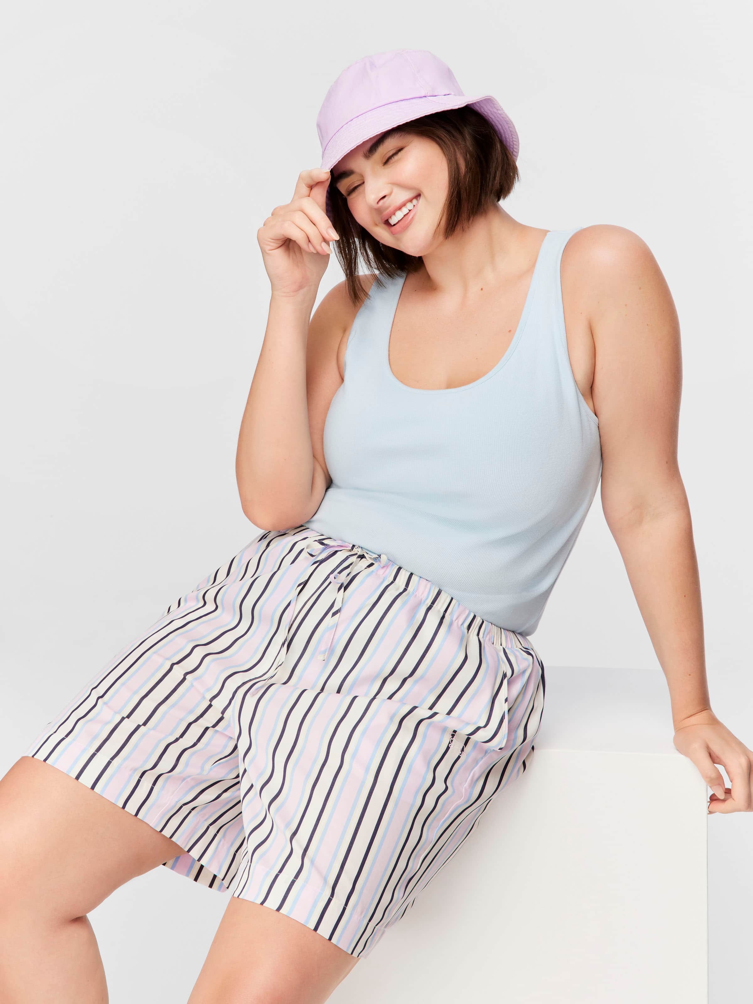P.A. Plus Multi Stripe Short