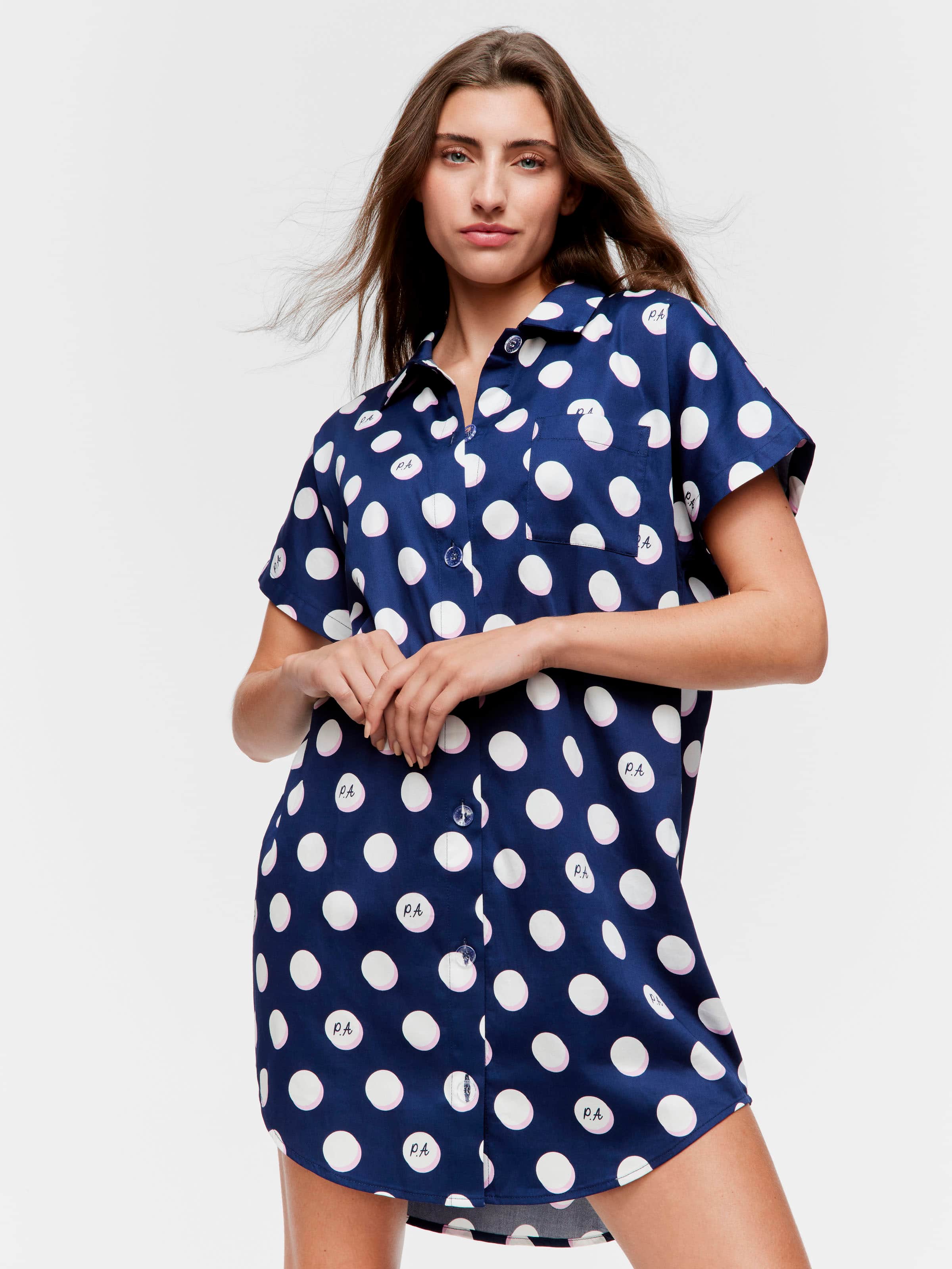 Navy Spot Nightshirt