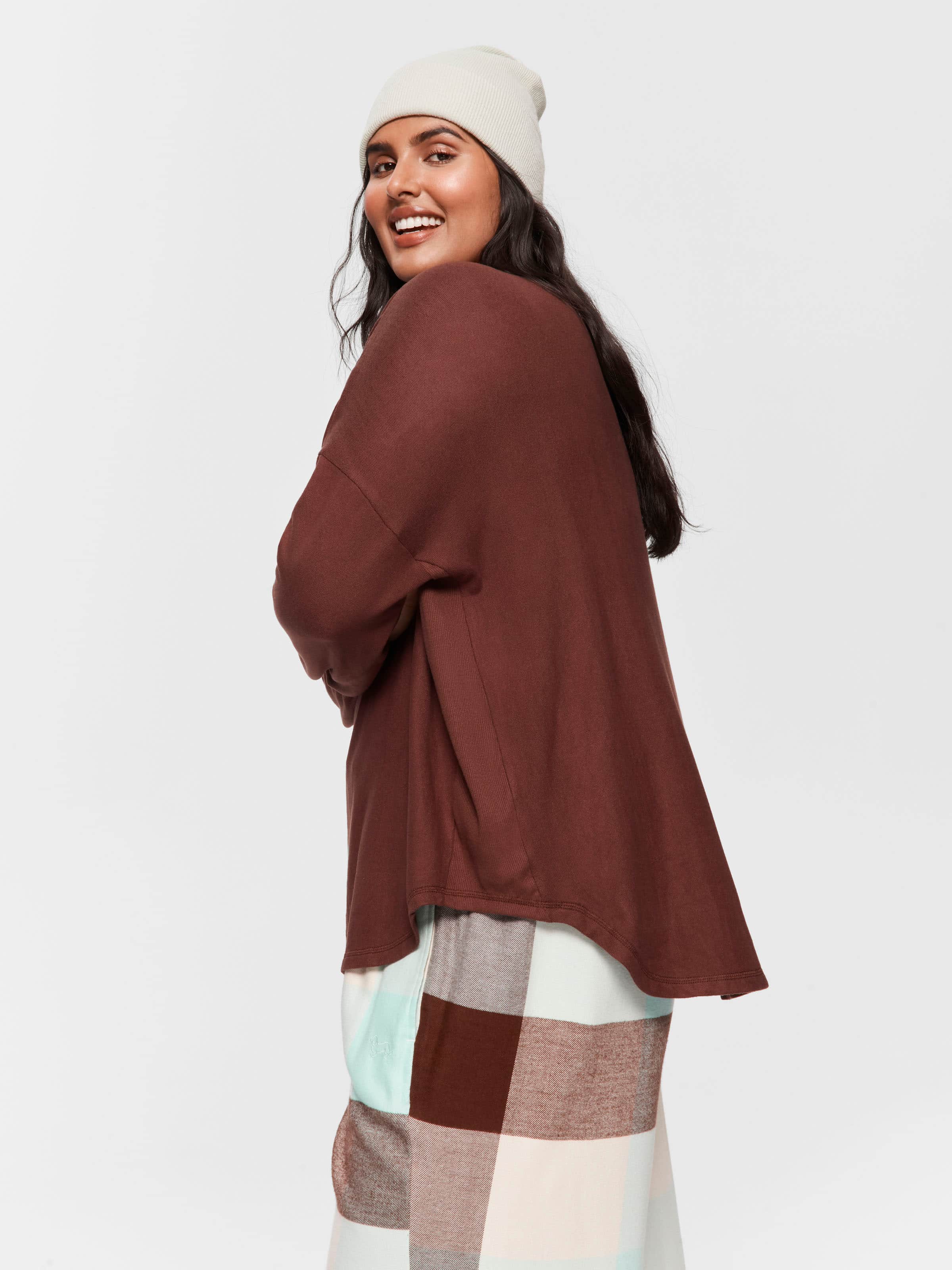P.A. Plus Chocolate Plush Logo Sweater