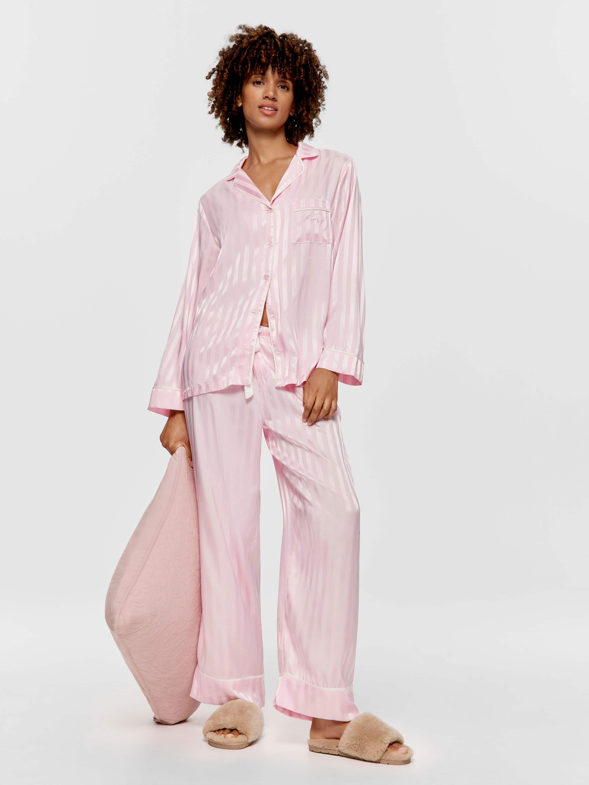 Pink chic satin discount pj set peter alexander