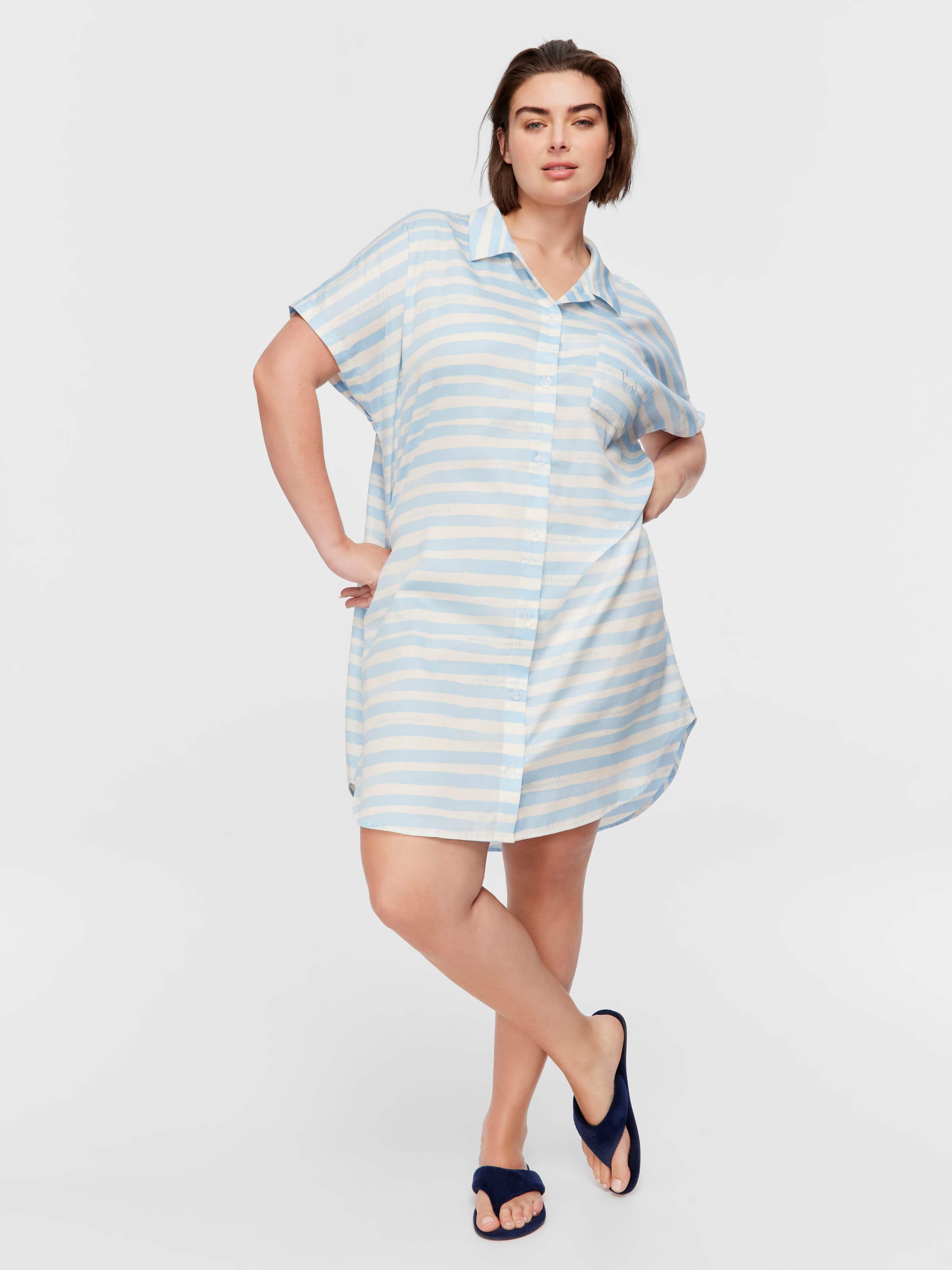 P.A. Plus Boyfriend Stripe Nightshirt